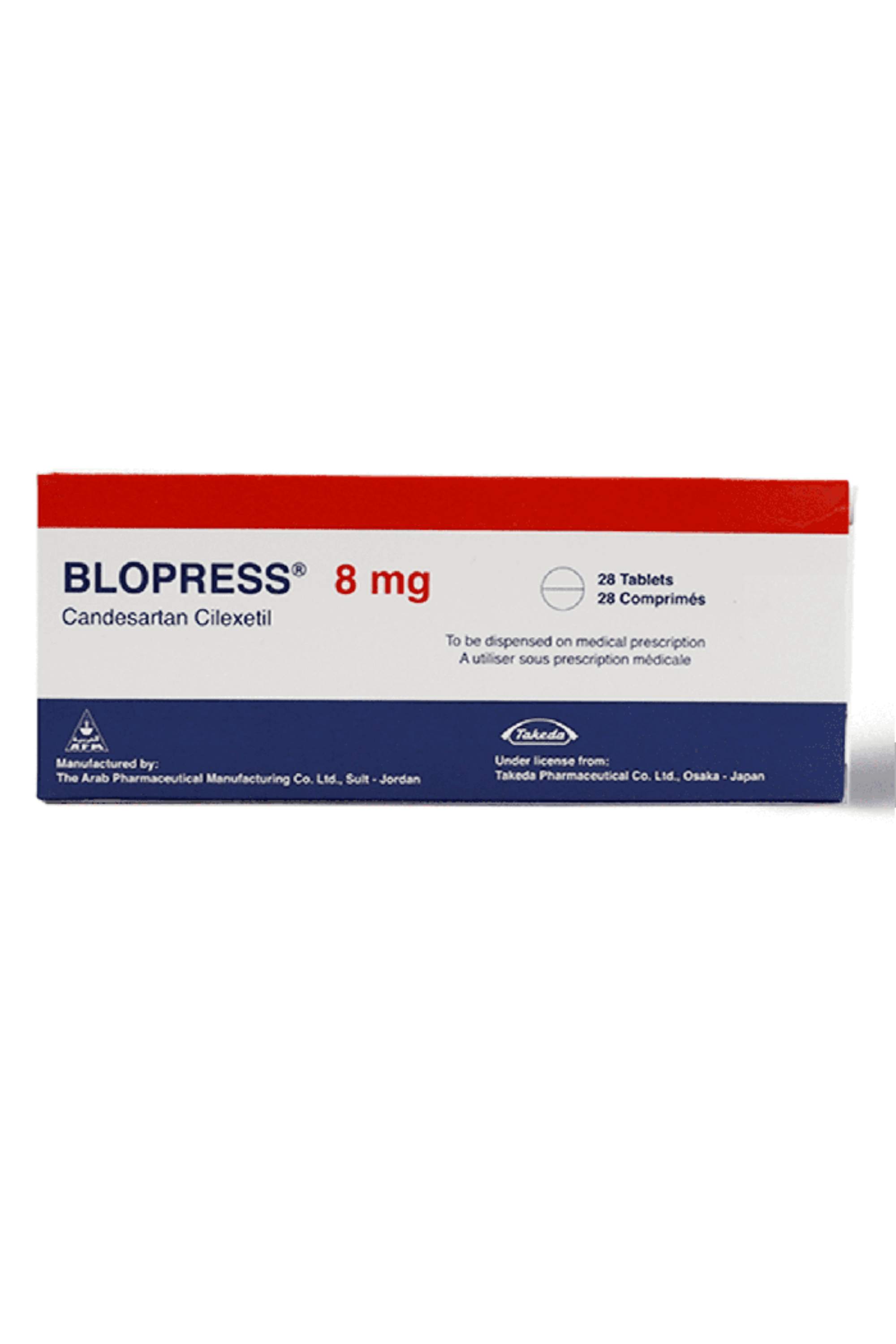 BLOPRESS 8MG TAB 28'S