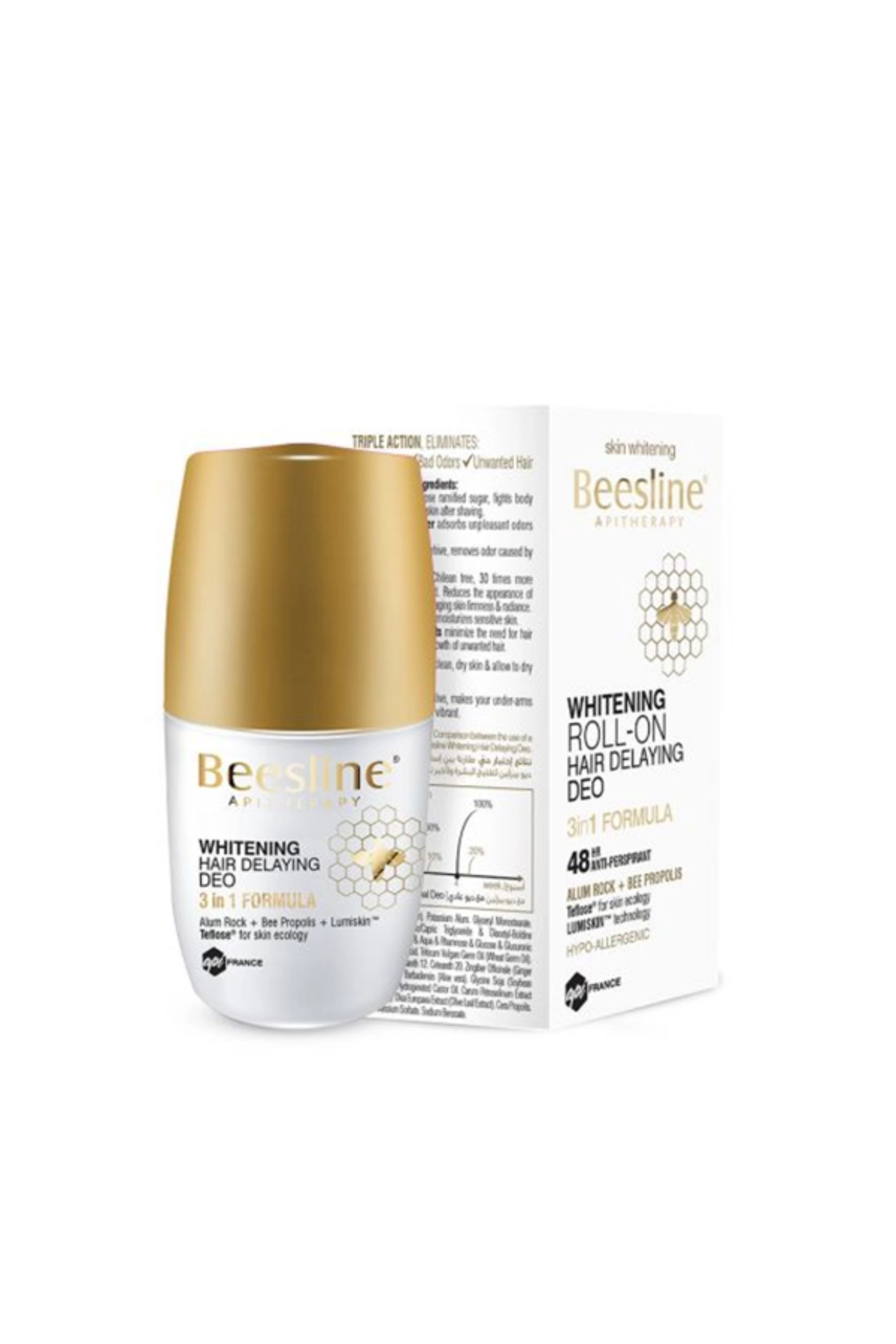 BEESLINE WHITENNING ROLL ON DEO HAIR DELAYING
