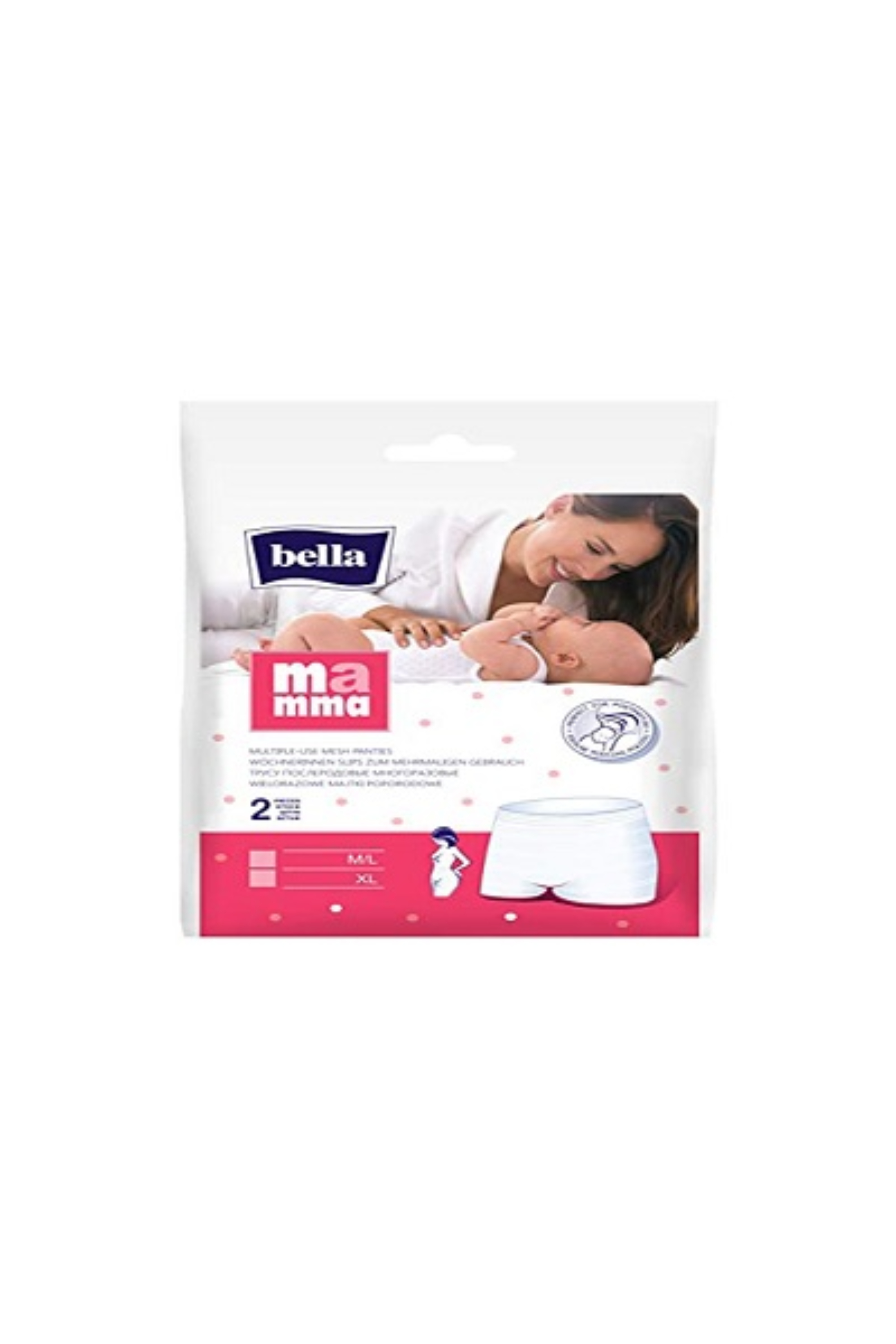 BELLA MESH PANTIES MAMA XL MULTIPLE USE 2'S (XL02-001)
