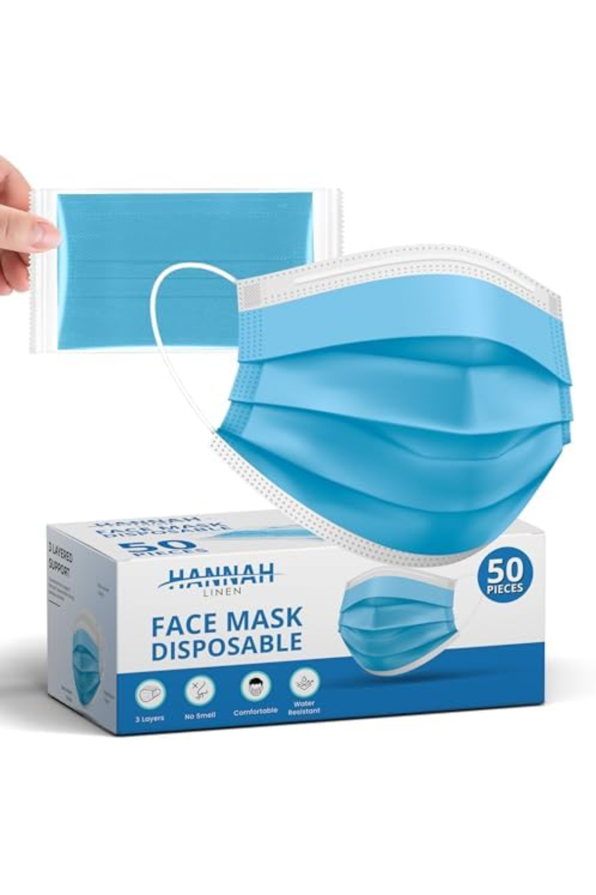 ALMAHA DISPOSABLE FACE MASK 3PLY 50'S