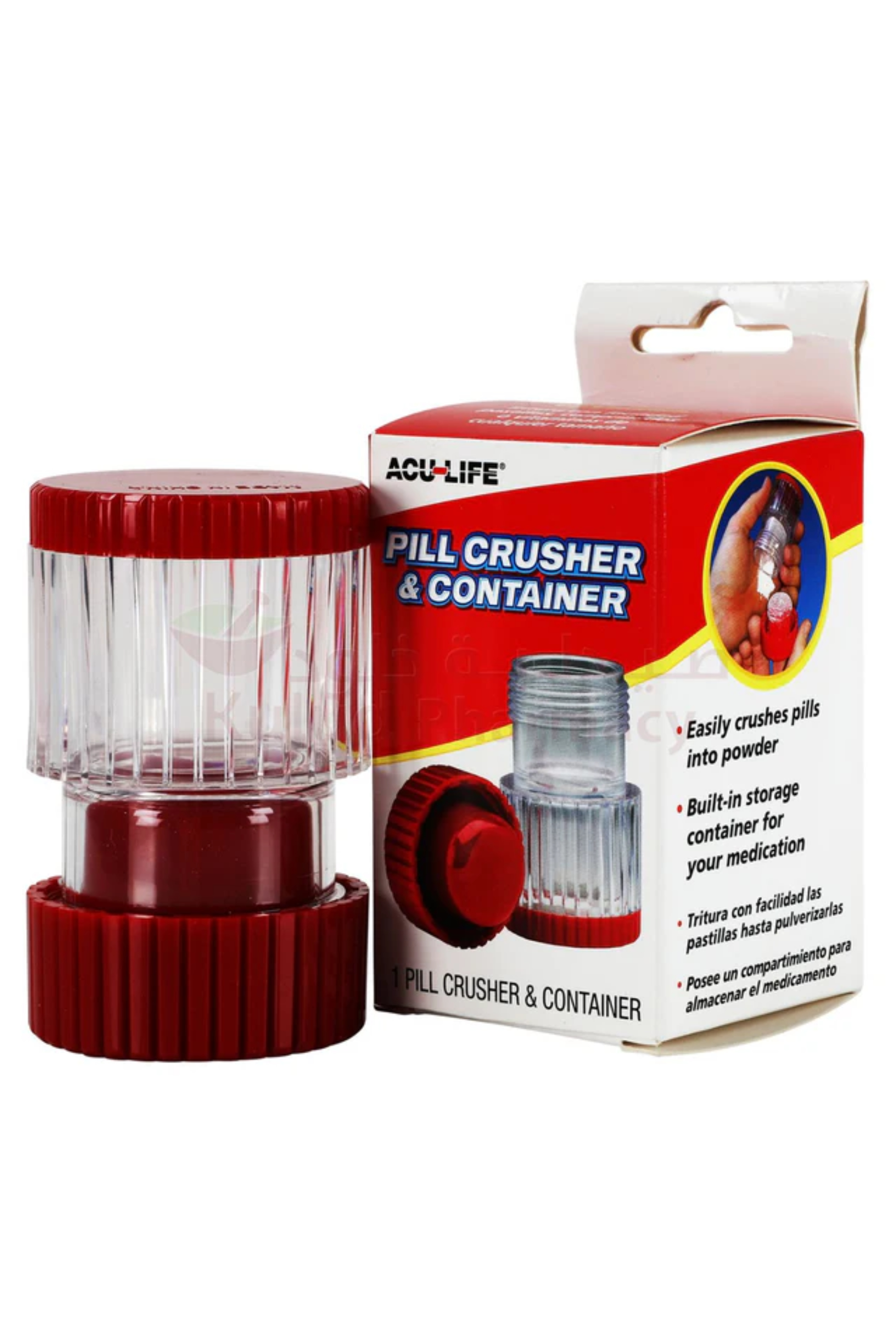 ACCU-LIFE PILL CRUSHER AND COINTAINER