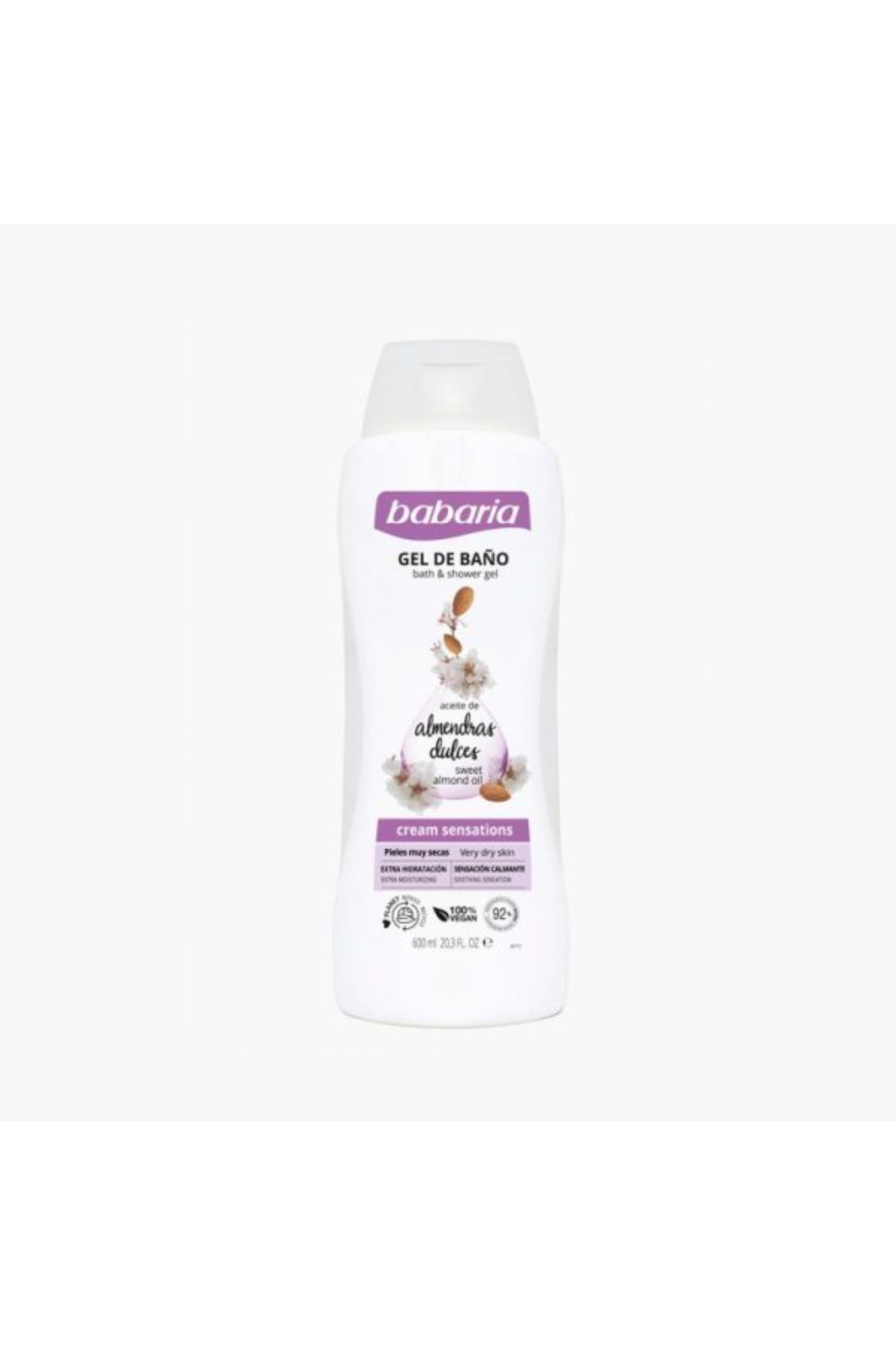 BABARIA SWEET ALMOND BATH &SHOWER GEL 600ML