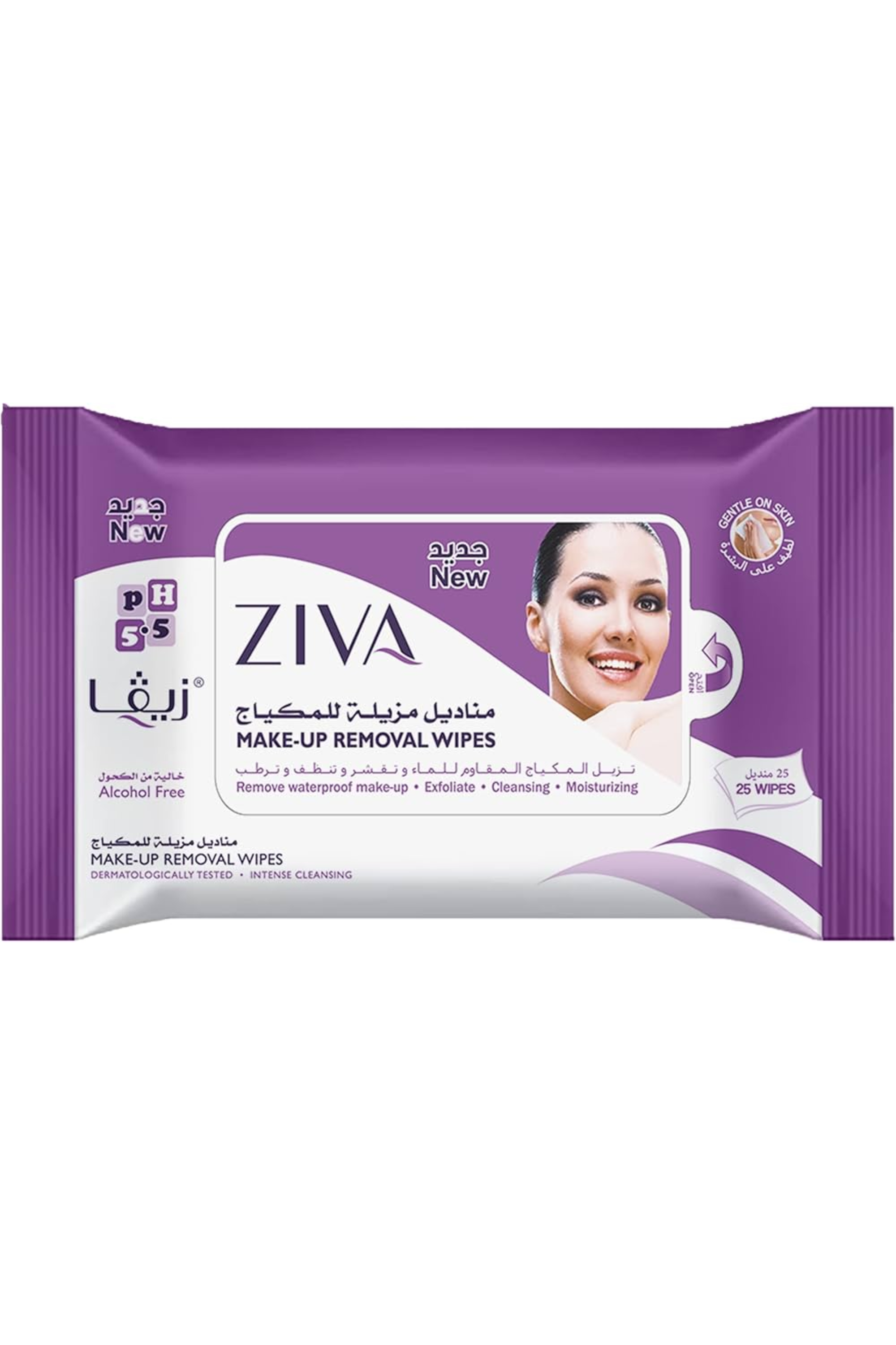 ZIVA MAKE UP REMOVER 25 WIPES FLOWPACK