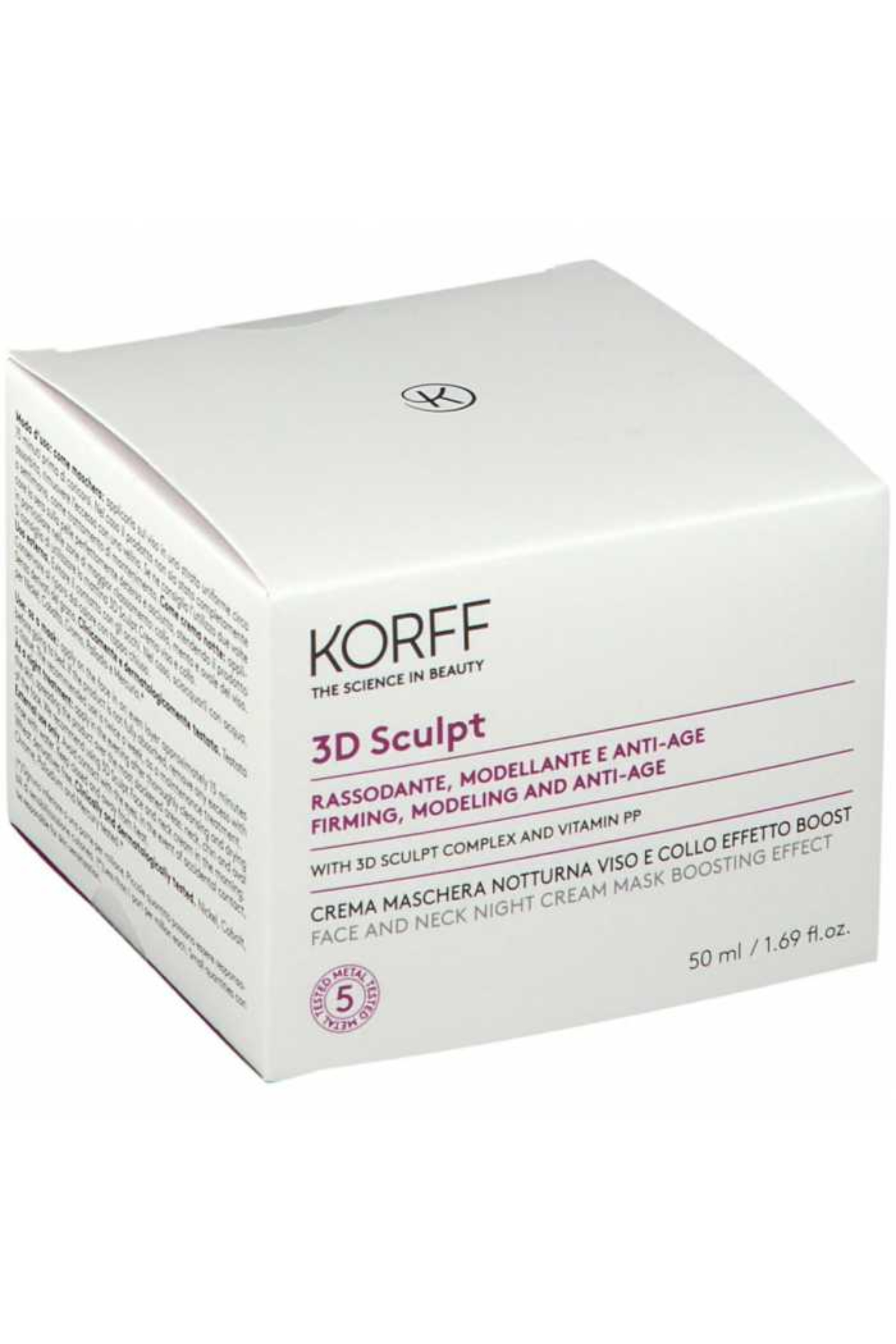 KORFF 3D SCULPT FACE AND NECK NIGHT CREAM MASK BOOSTING EFFECT 50ML