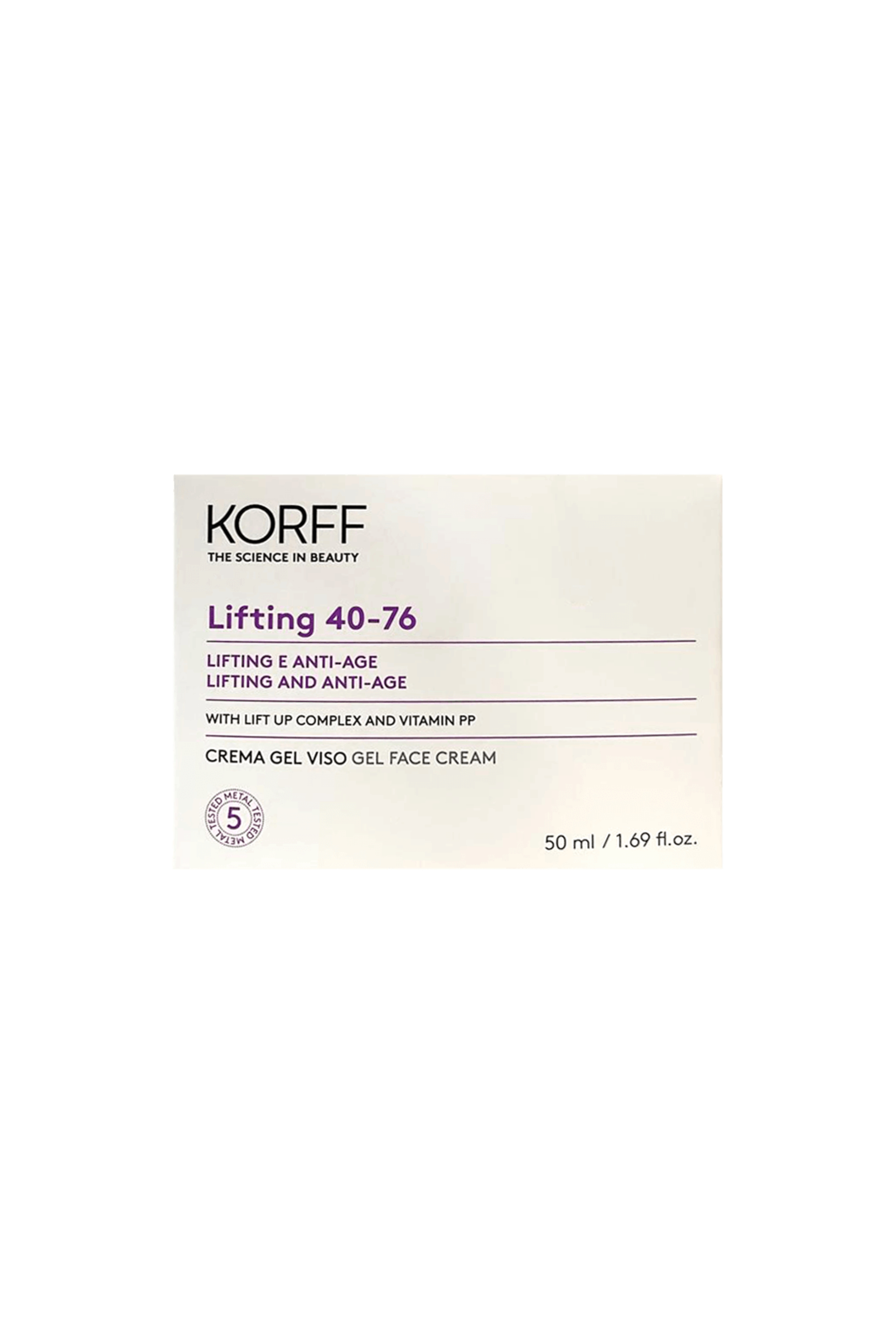 KORFF LIFTING 40-76 LIFTING AND ANTI-AGE GEL FACE CREAM 50ML