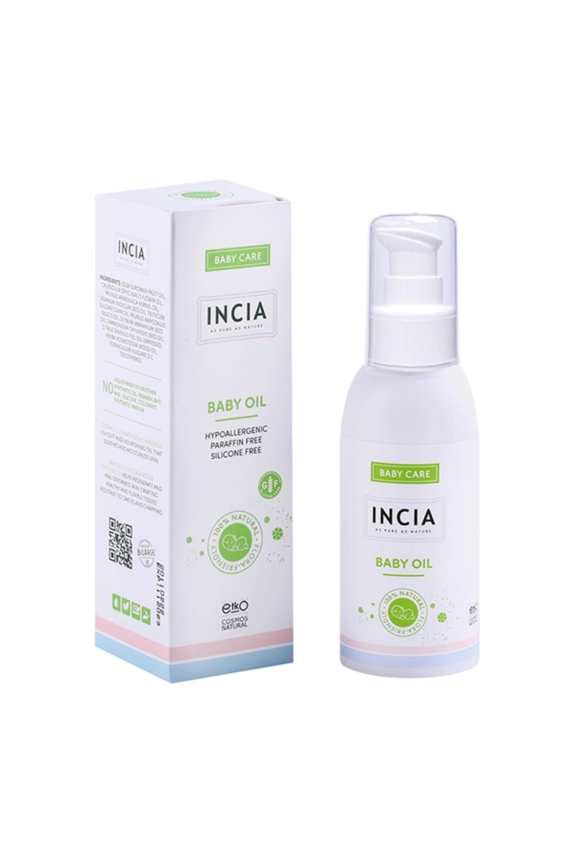 INCIA 100% NATURAL BABY OIL 110 ML