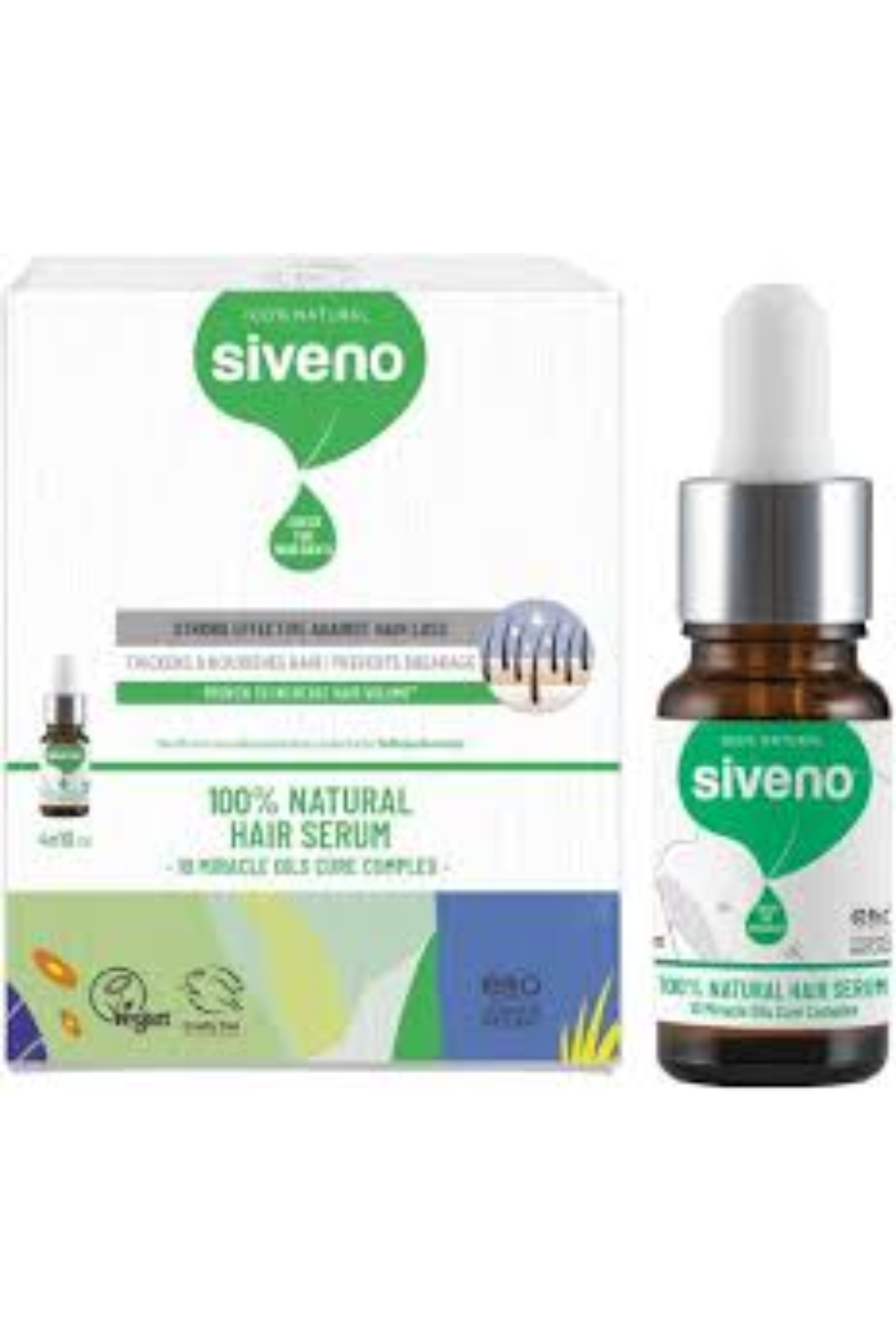 SIVENO 100% NATURAL HAIR SERUM 4*10 ML