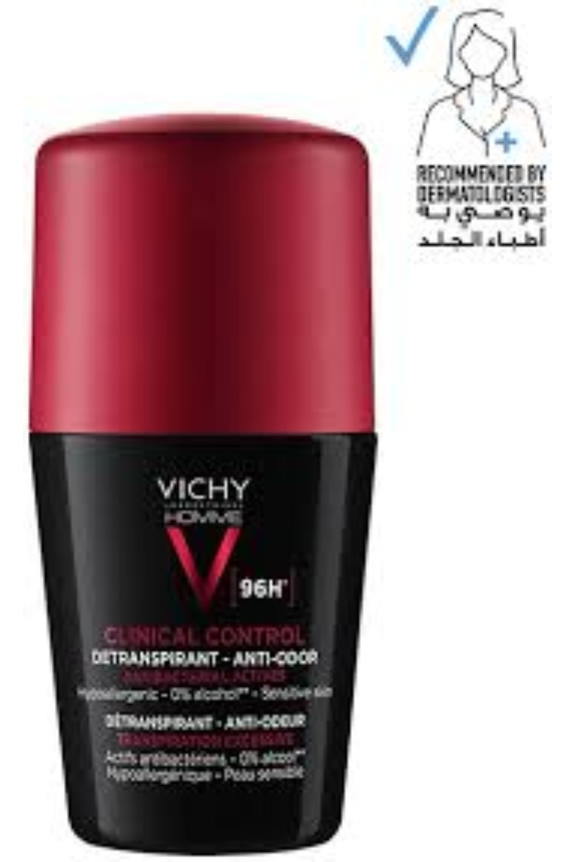 VICHY DEO CLINICAL CONTROL ROLL ON 96 H -MEN (HOMME)