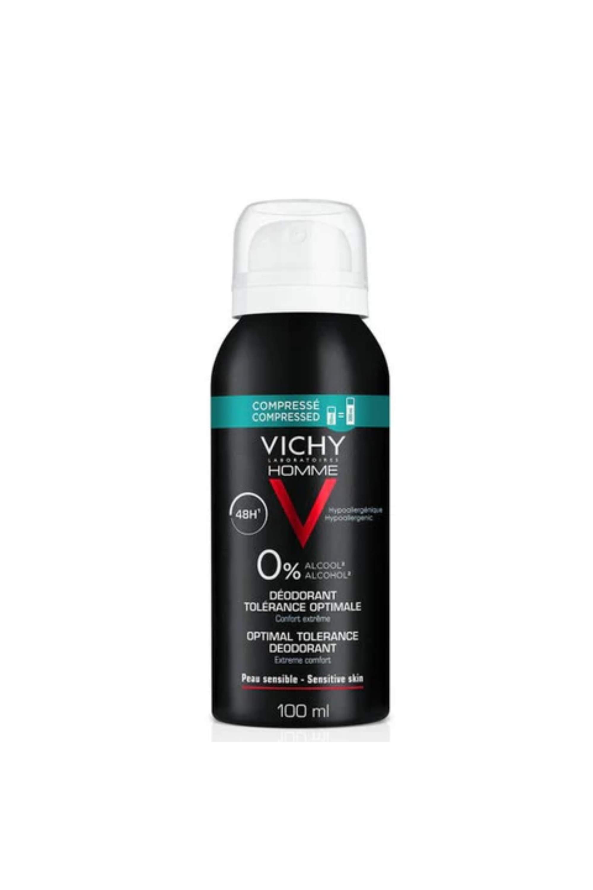 VICHY HOMME OPTIMAL TOLERANCE DEODORANT 48H SPRAY 100ML