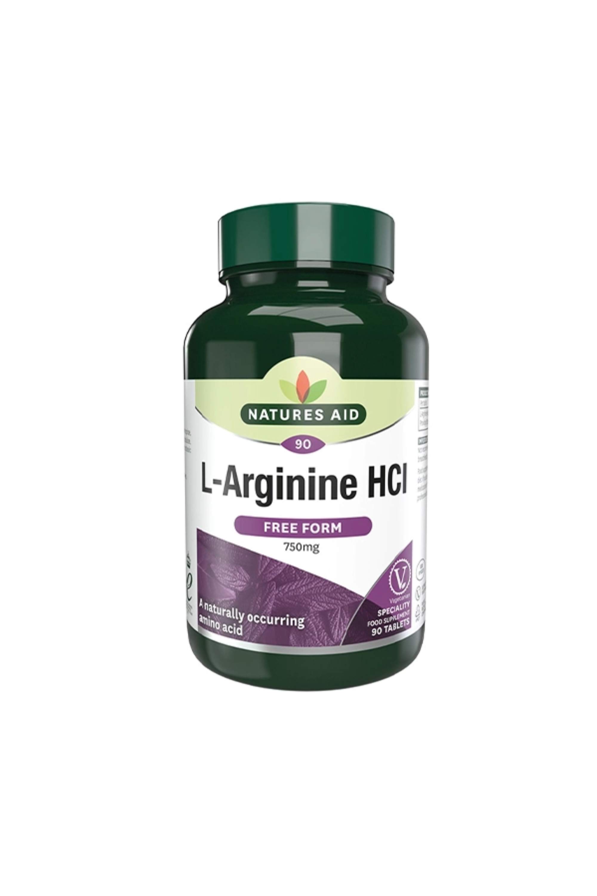 NATURES AID L-ARGININE HCL 750MG 90's