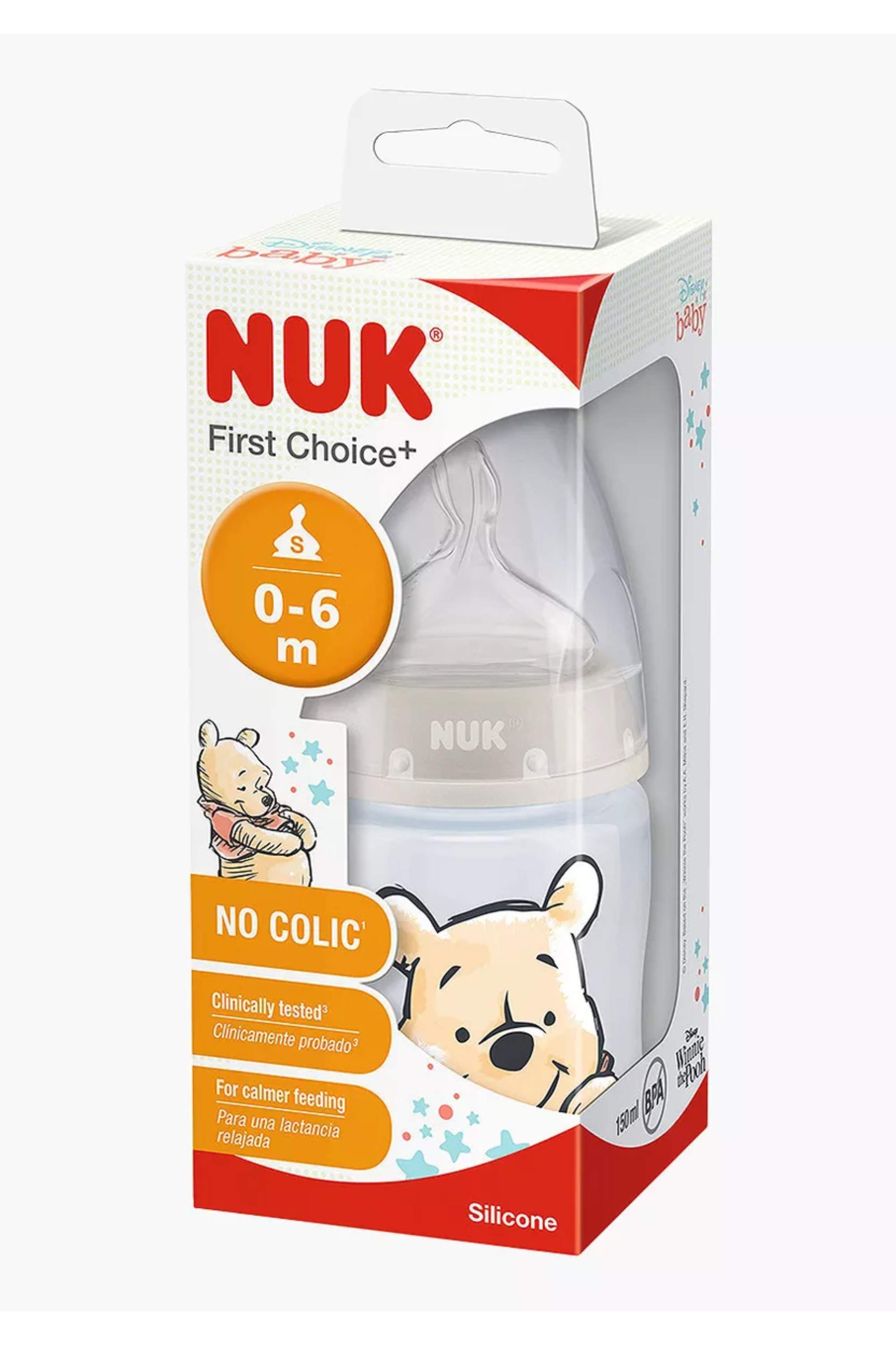 NUK WINNIE FIRST CHOICE 1 0-6 MONTHS PLASTIC BOTTLE 150ML