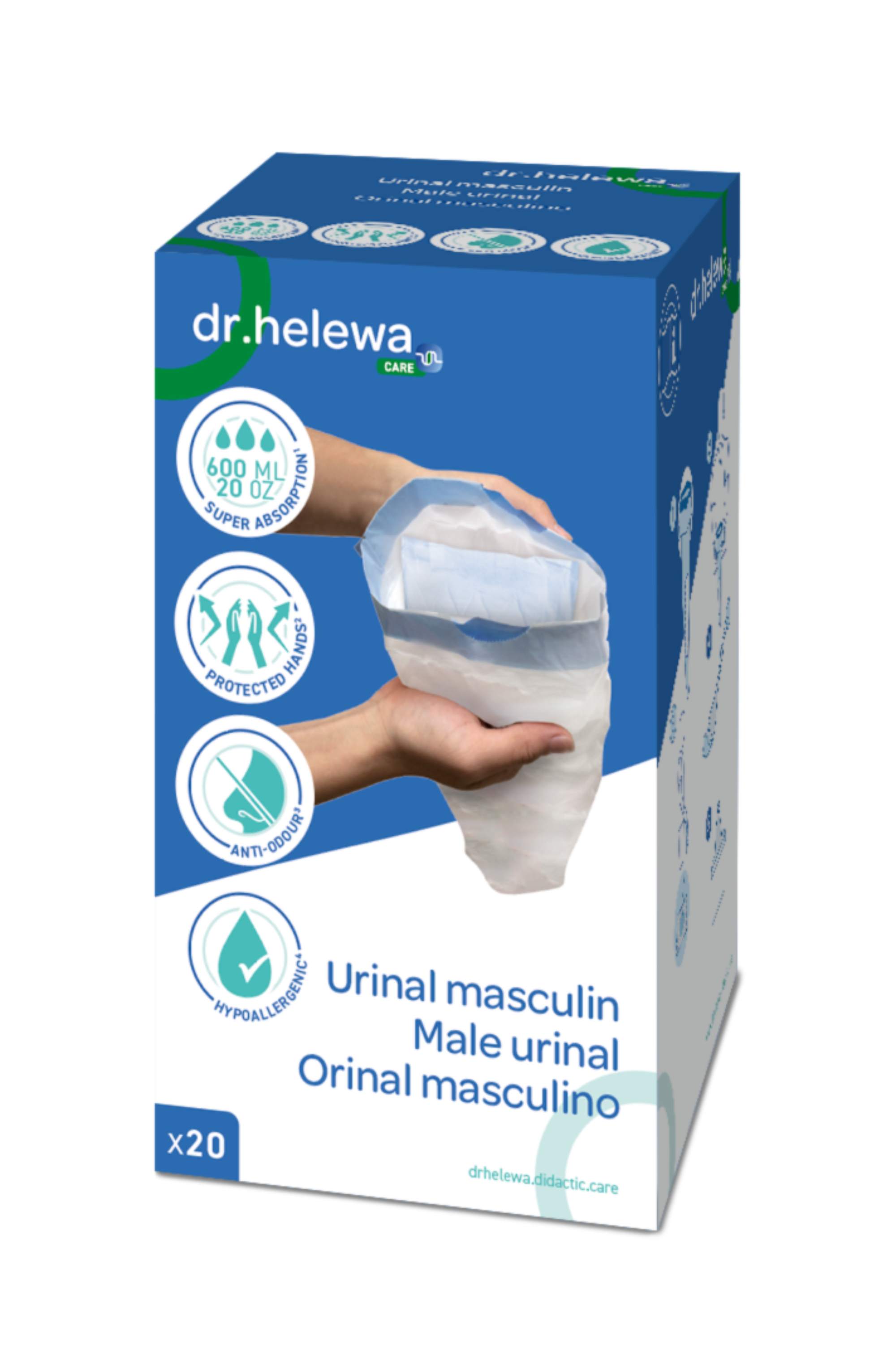 Dr Helewa Male Urinal 600 20Pcs