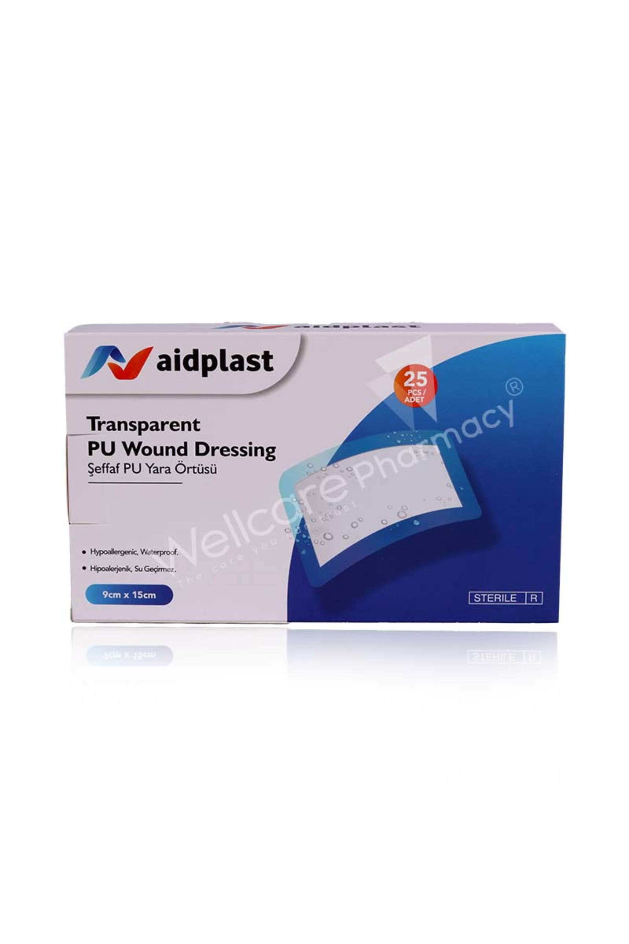 V6115P-AIDPLAST STERILE TRANSPARENT WOUND DRESSING 5cmX9cm (25pcs)