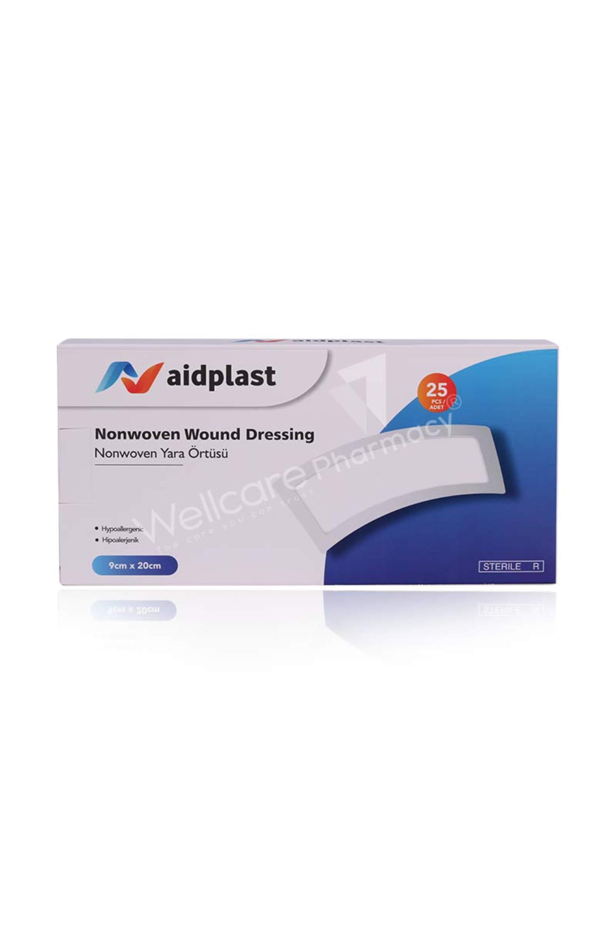 V620-AIDPLAST STERILE NON WOVEN WOUND DRESSING 9cmX20cm (25pcs)