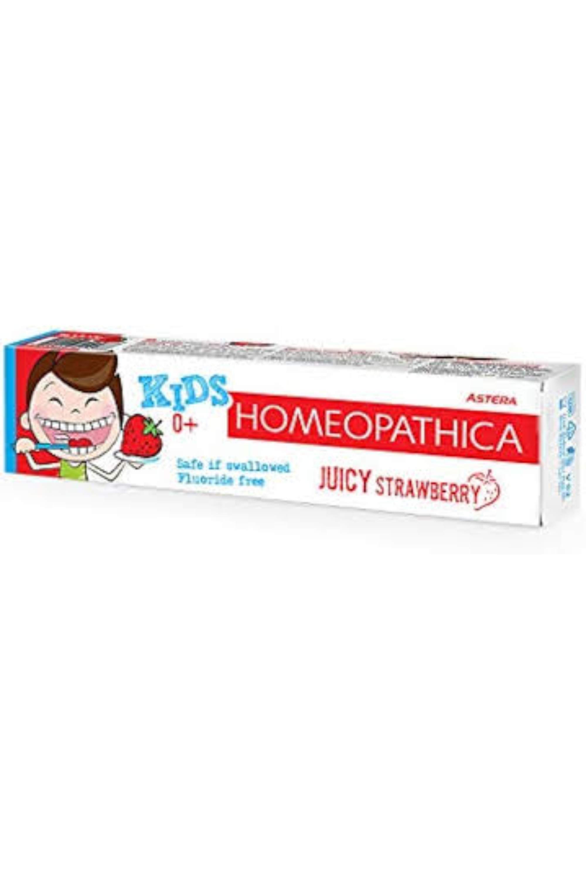 ASTERA HOMEOPATHICA KIDS 0+YEARS JUICY STRAWBERRY TOOTHPASTE 50ML