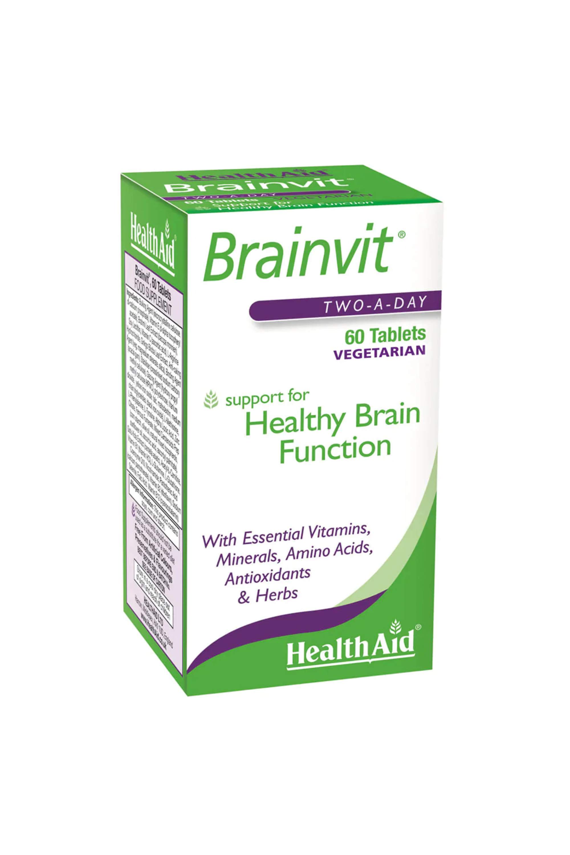 HEALTH AID BRAIN VIT. TABS 60'S