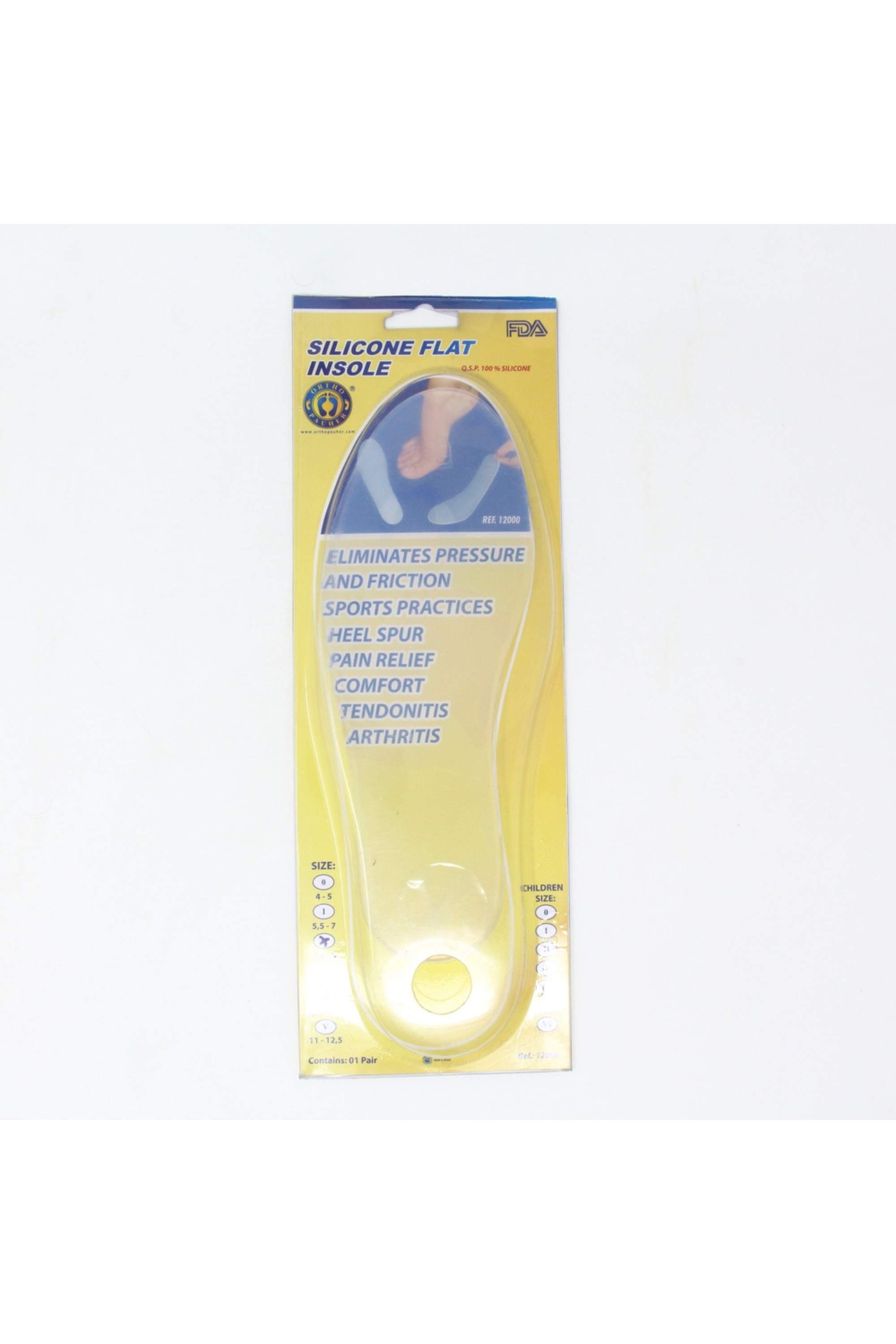 ORTHO PAUHER  SILICONE FLAT INSOLE FOR ADULTS 8.5.9