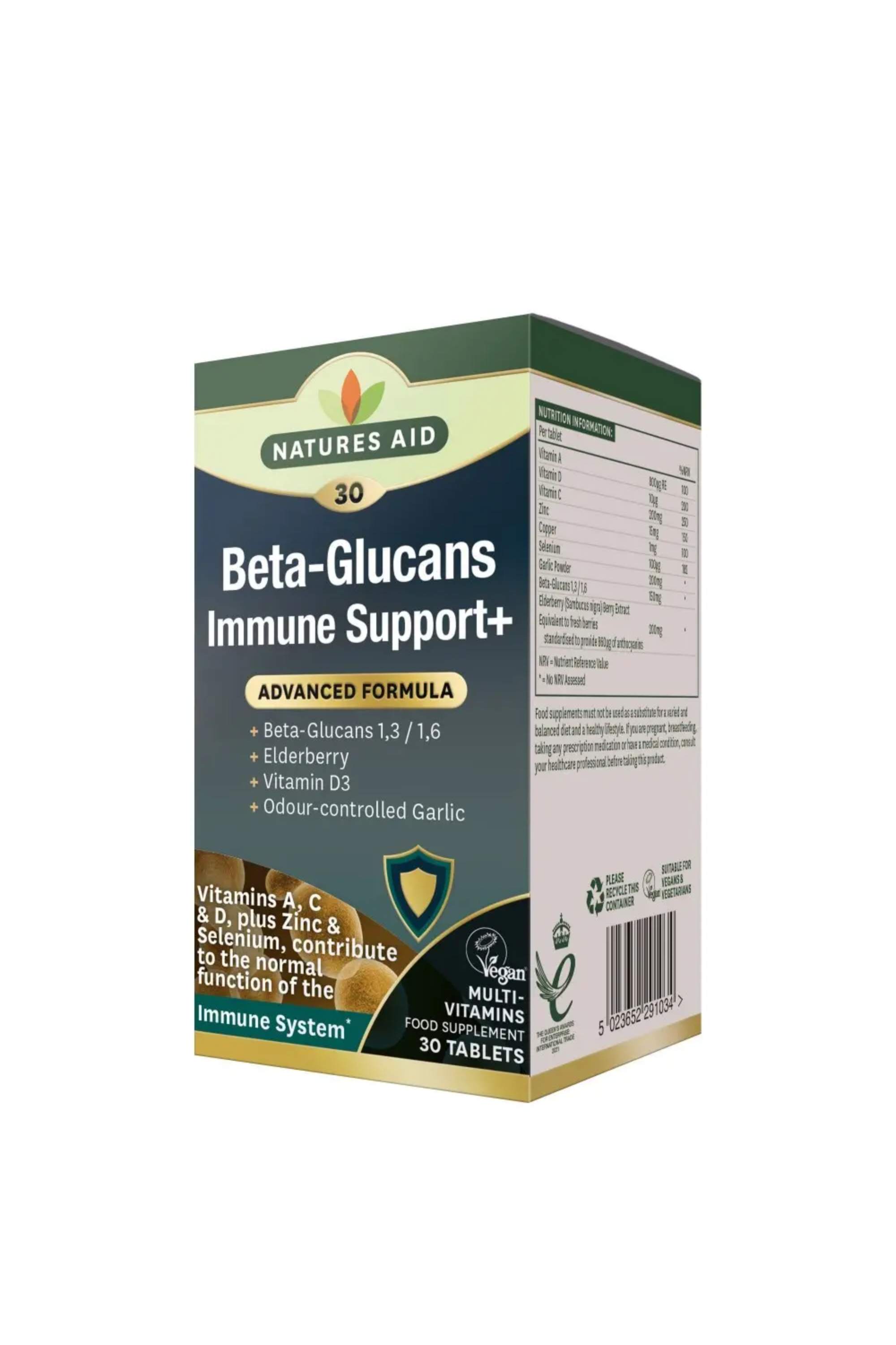 NATURE'S AID BETA-GLUCANS IMMUNE SUPPORT + TAB 30'S