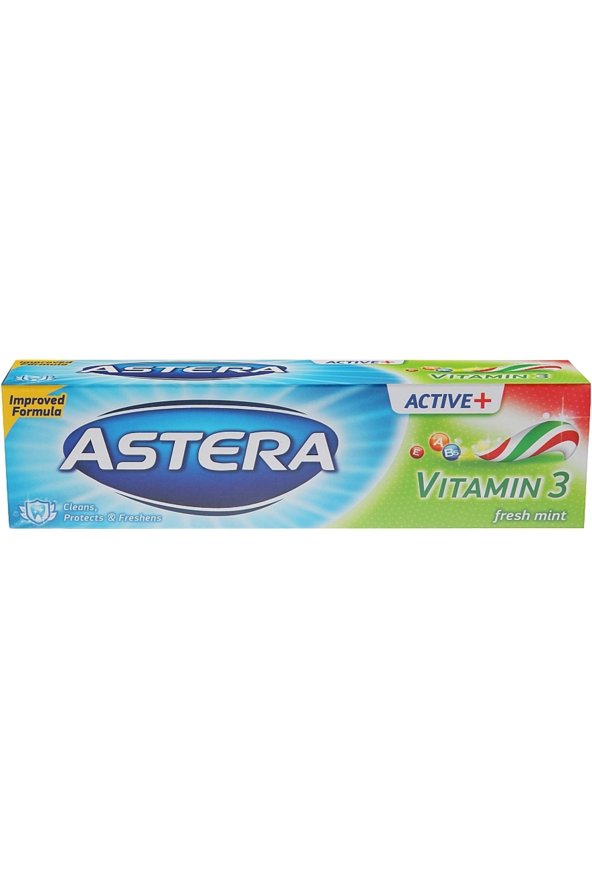 ASTERA ACTIVE VITAMIN 3 FRESH MINT TOOTHPASTE 100ML