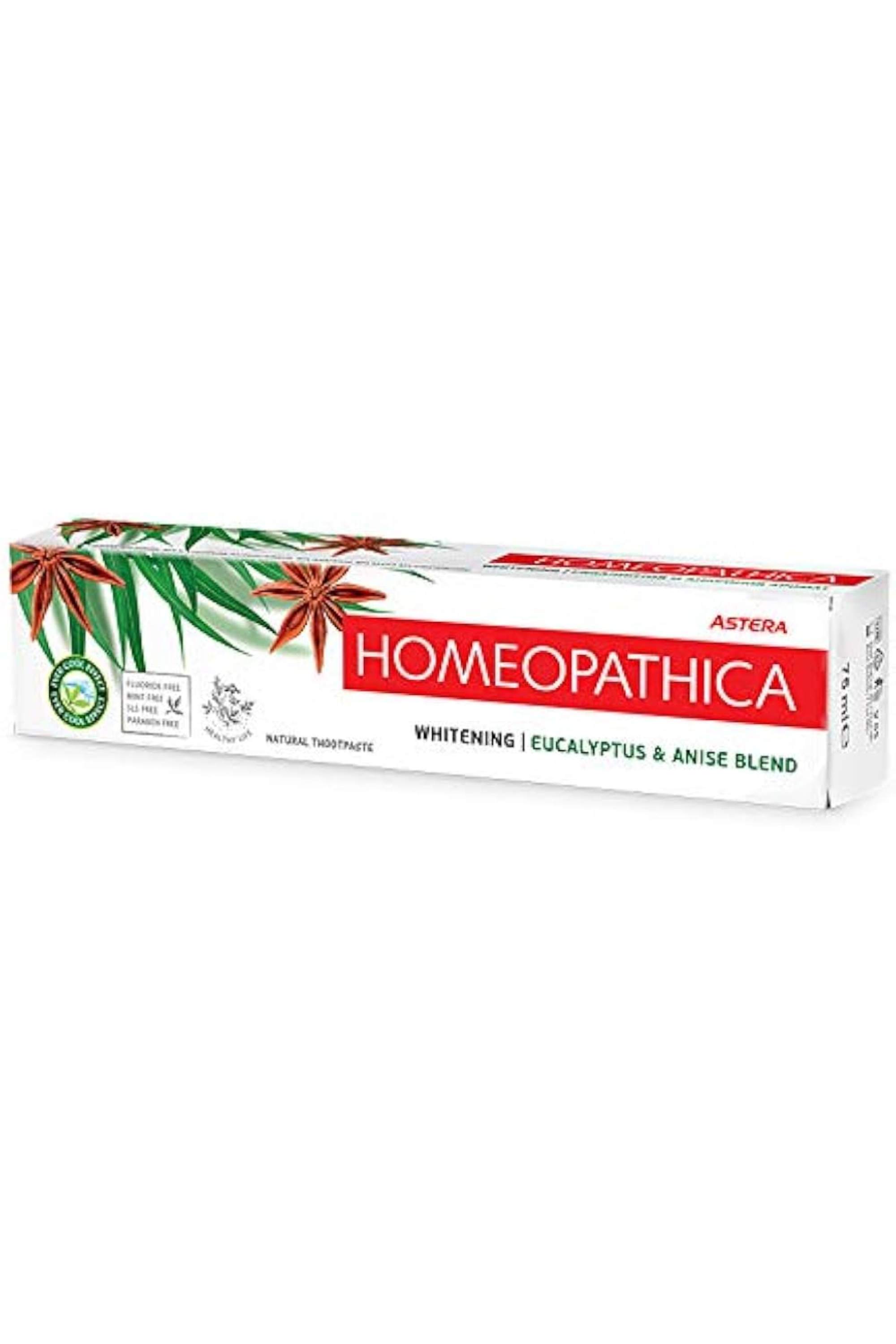 ASTERA HOMEOPATHICA WHITENING EUCALYPTUS AND ANISE BLEND 75ML