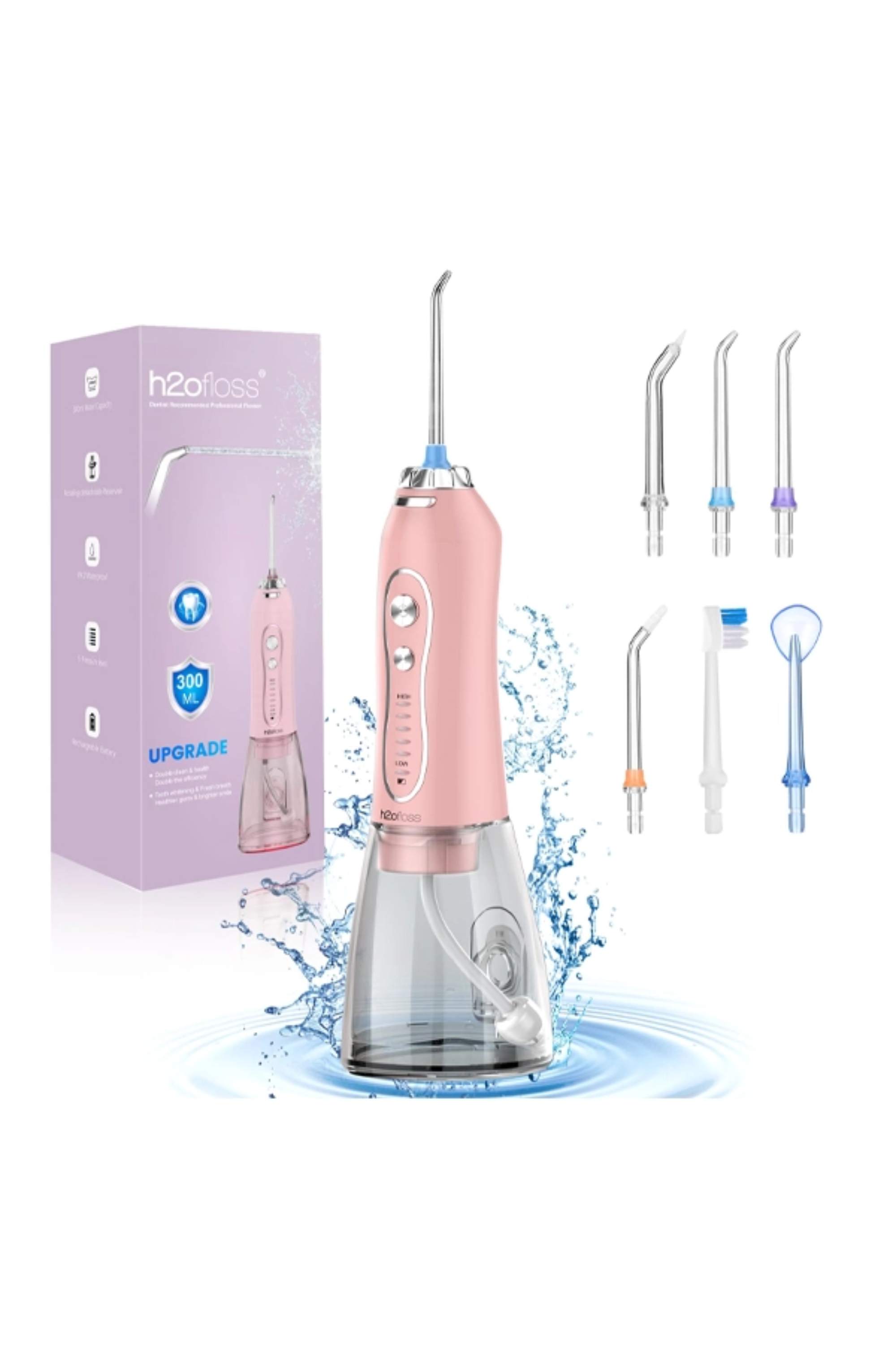 H2O WATERFLOSS  CORDLESS MINI HF-10 PINK