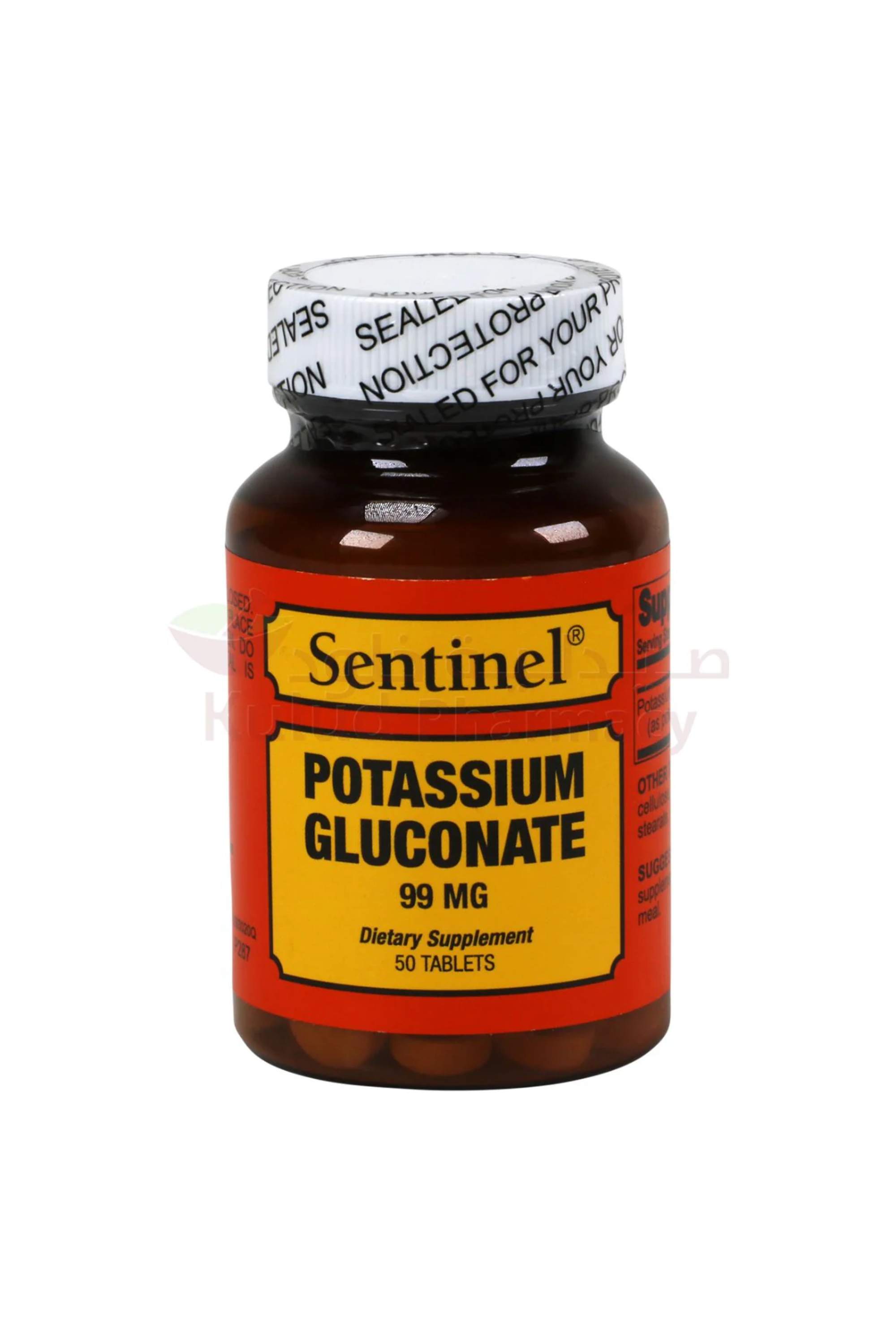 SENTINEL POTASSIUM GLUCONATE 99MG TAB 50'S