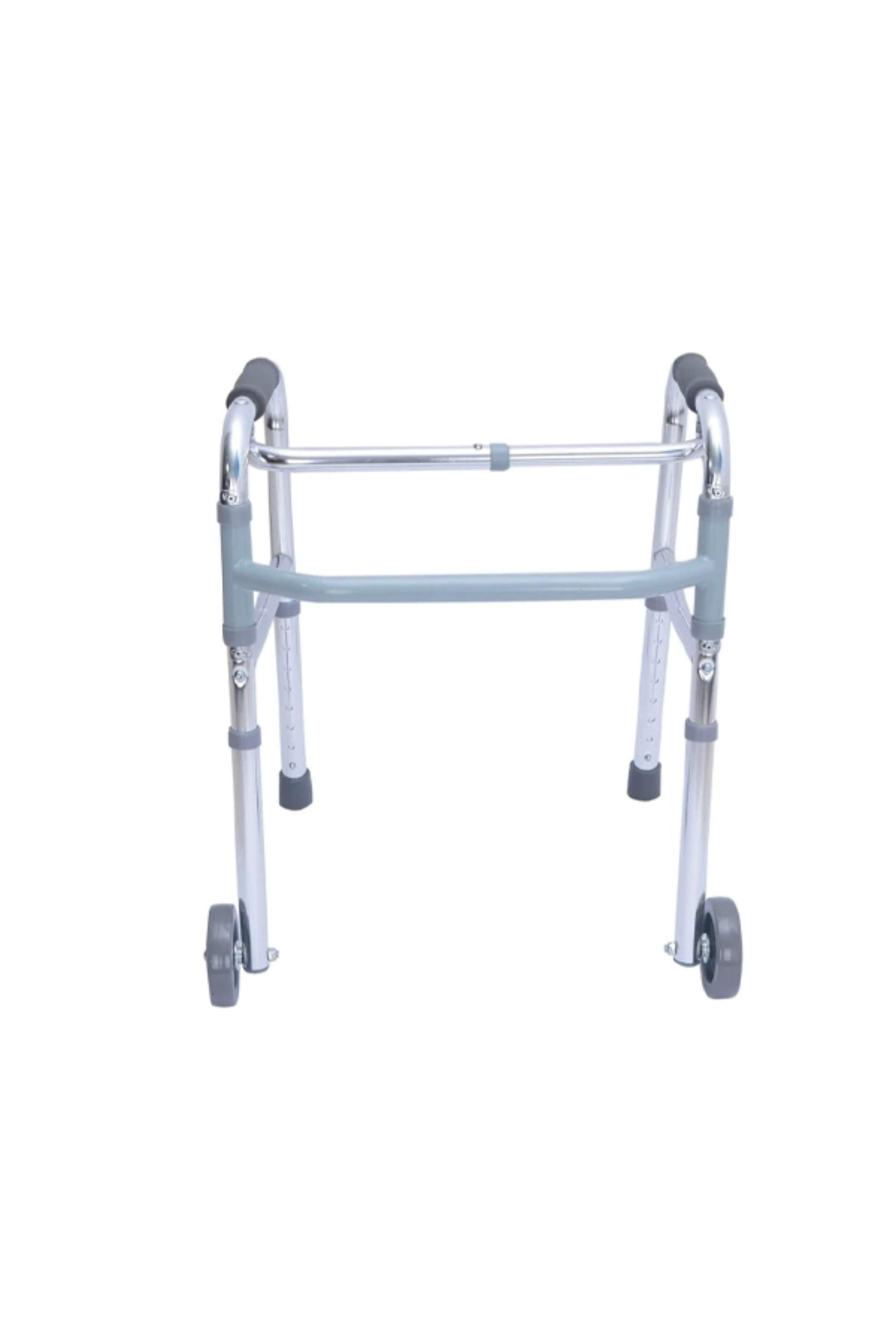 FOLDABLE ALUMINIUM WALKER W/WHEELS (70008) - (CMD)