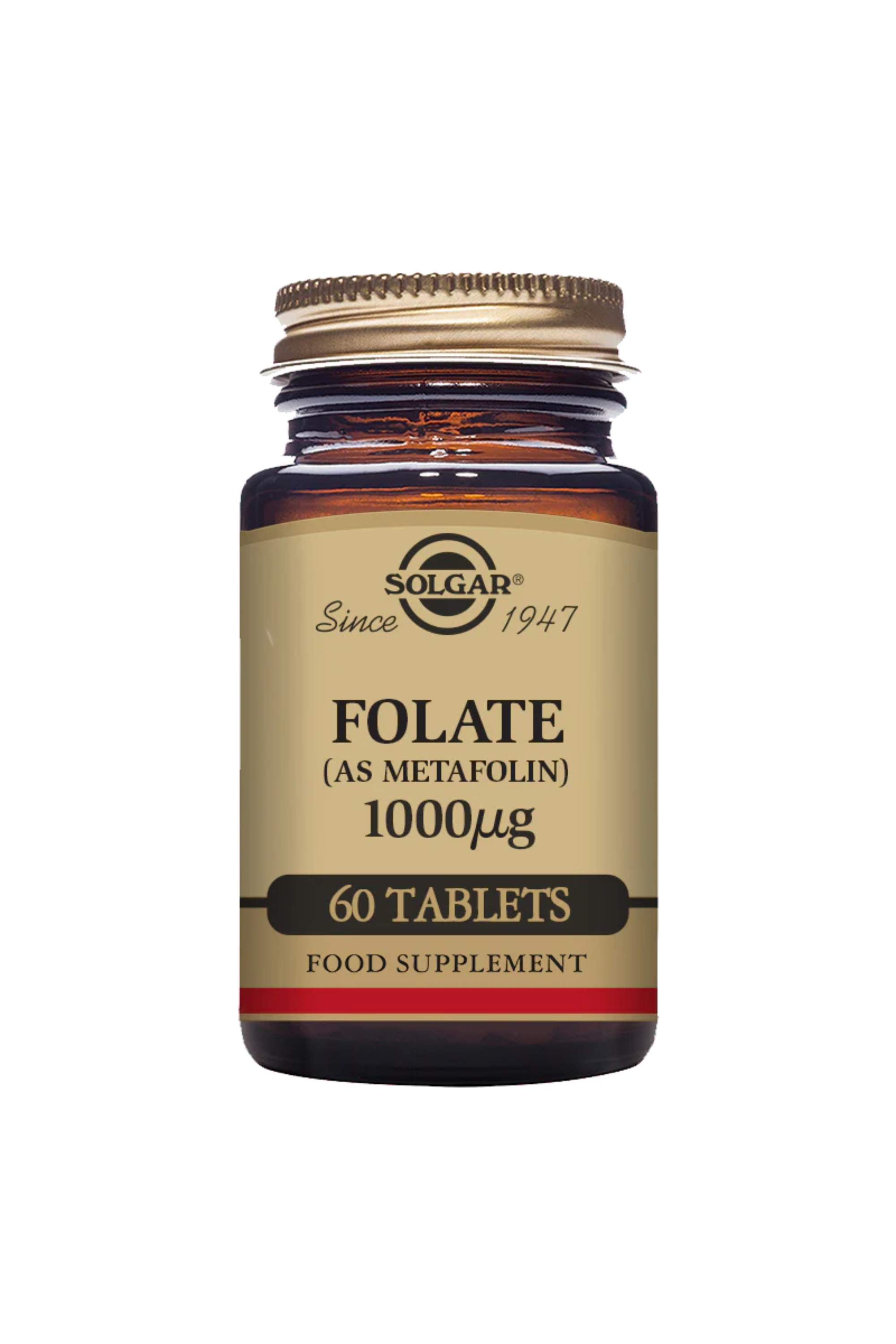 SOLGAR FOLATE METAFOLIN 1000MCG TAB 60'S
