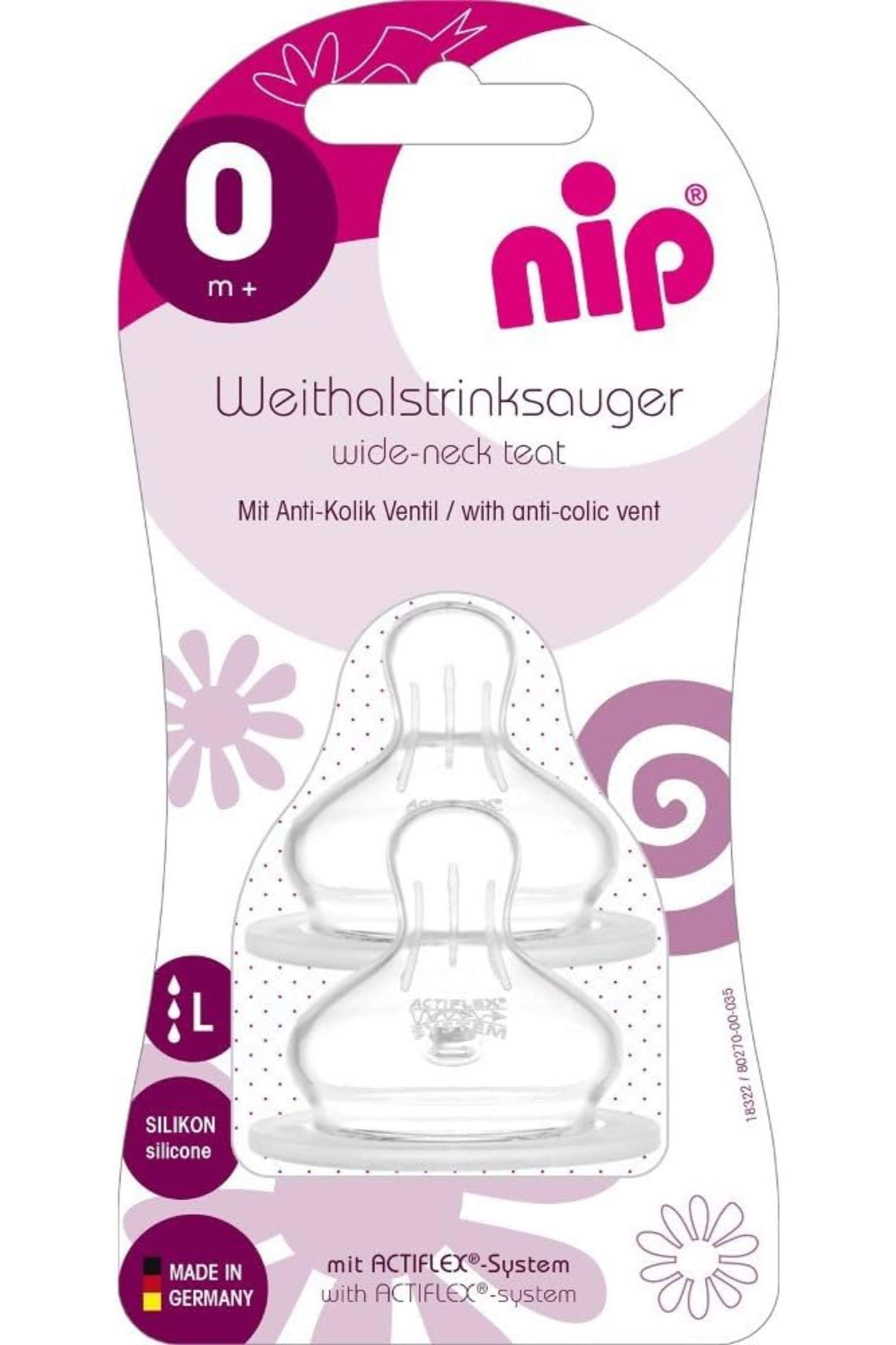 NIP O + M WIDE NECK TEAT ANTI KOLIK
