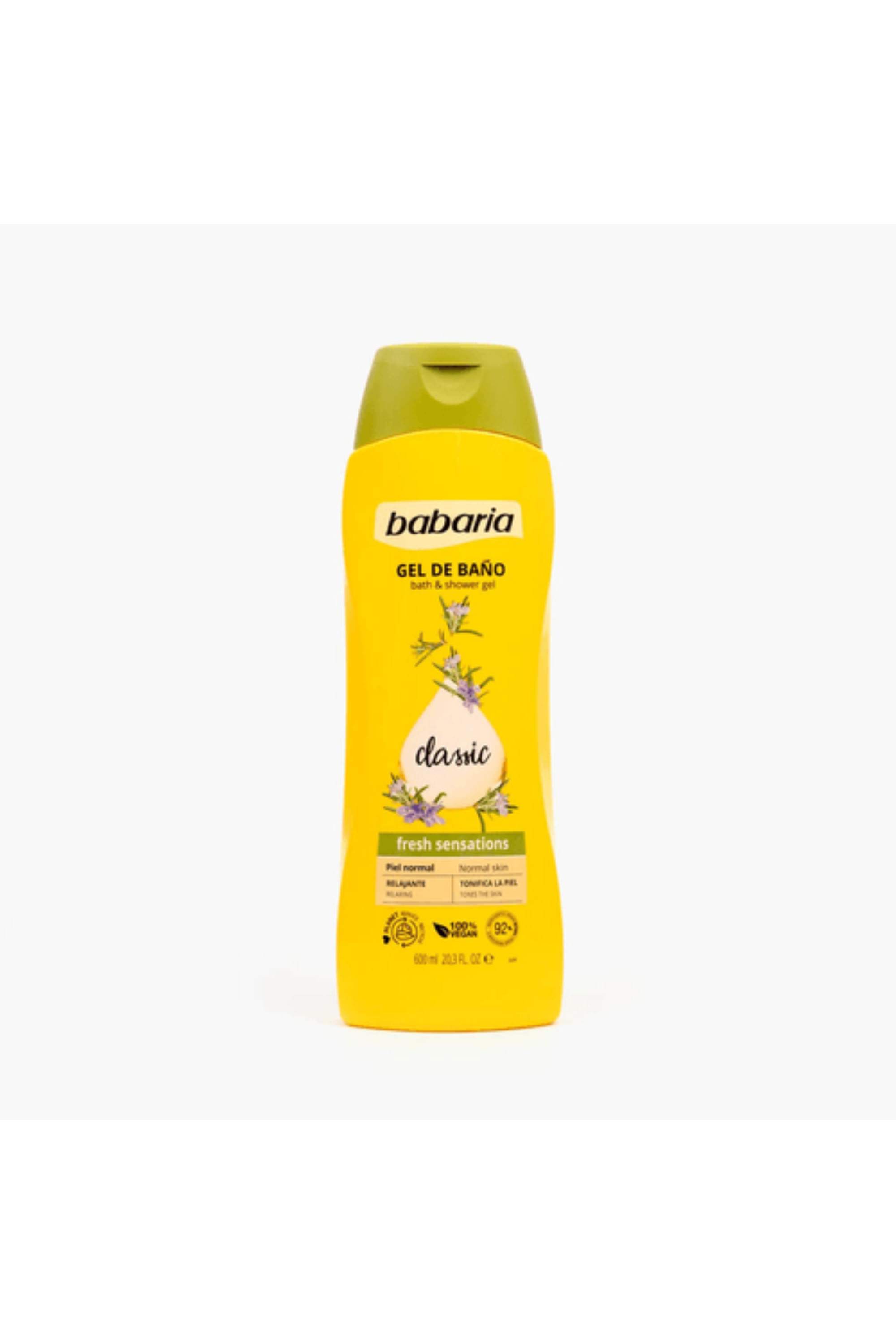 BABARIA CLASSIC FRESH SENSATION BATH AND SHOWER GEL 600ML