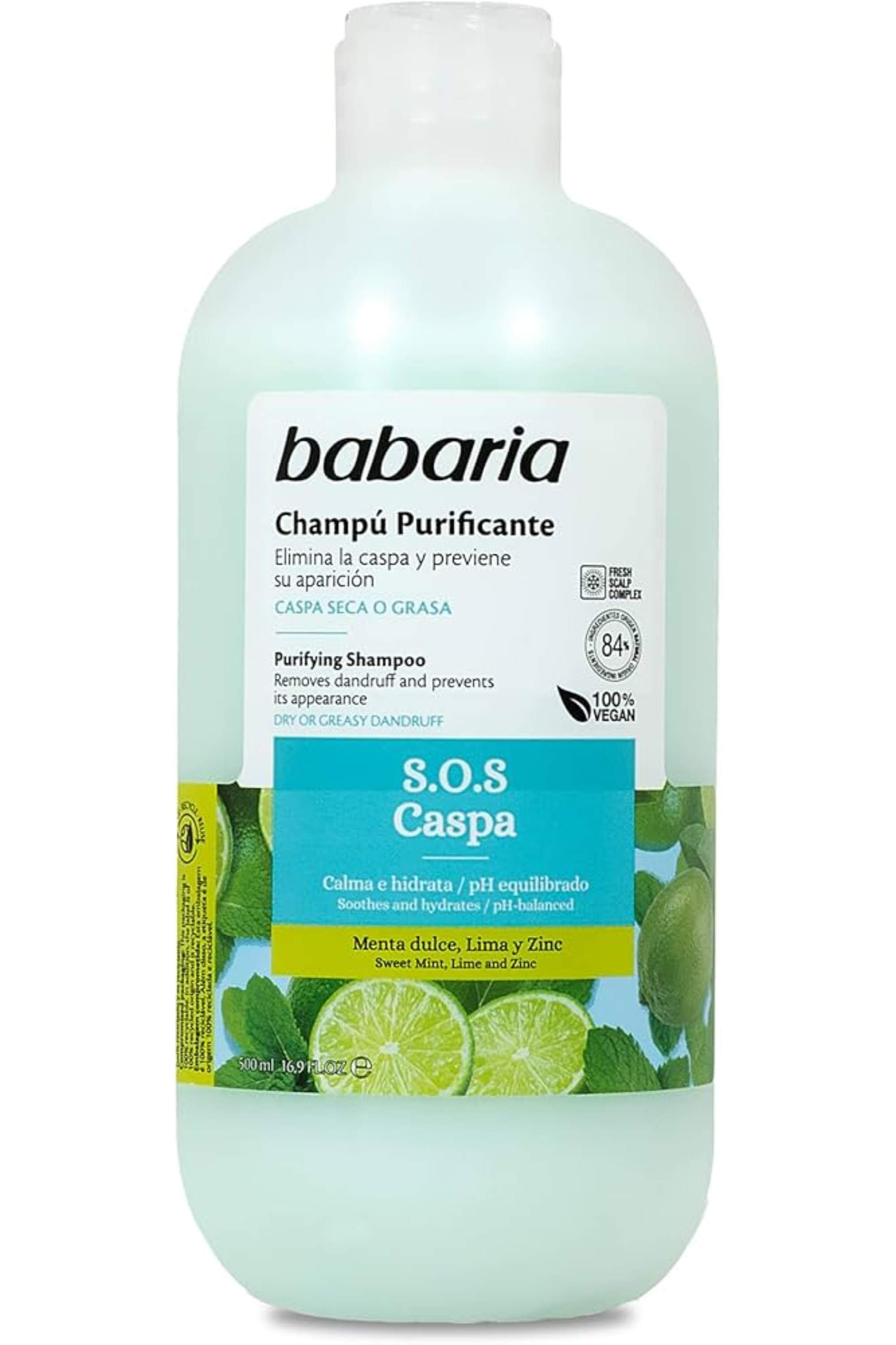 BABARIA SOS DANDRUFF PURIFYING SHAMPOO - NEW 500ML