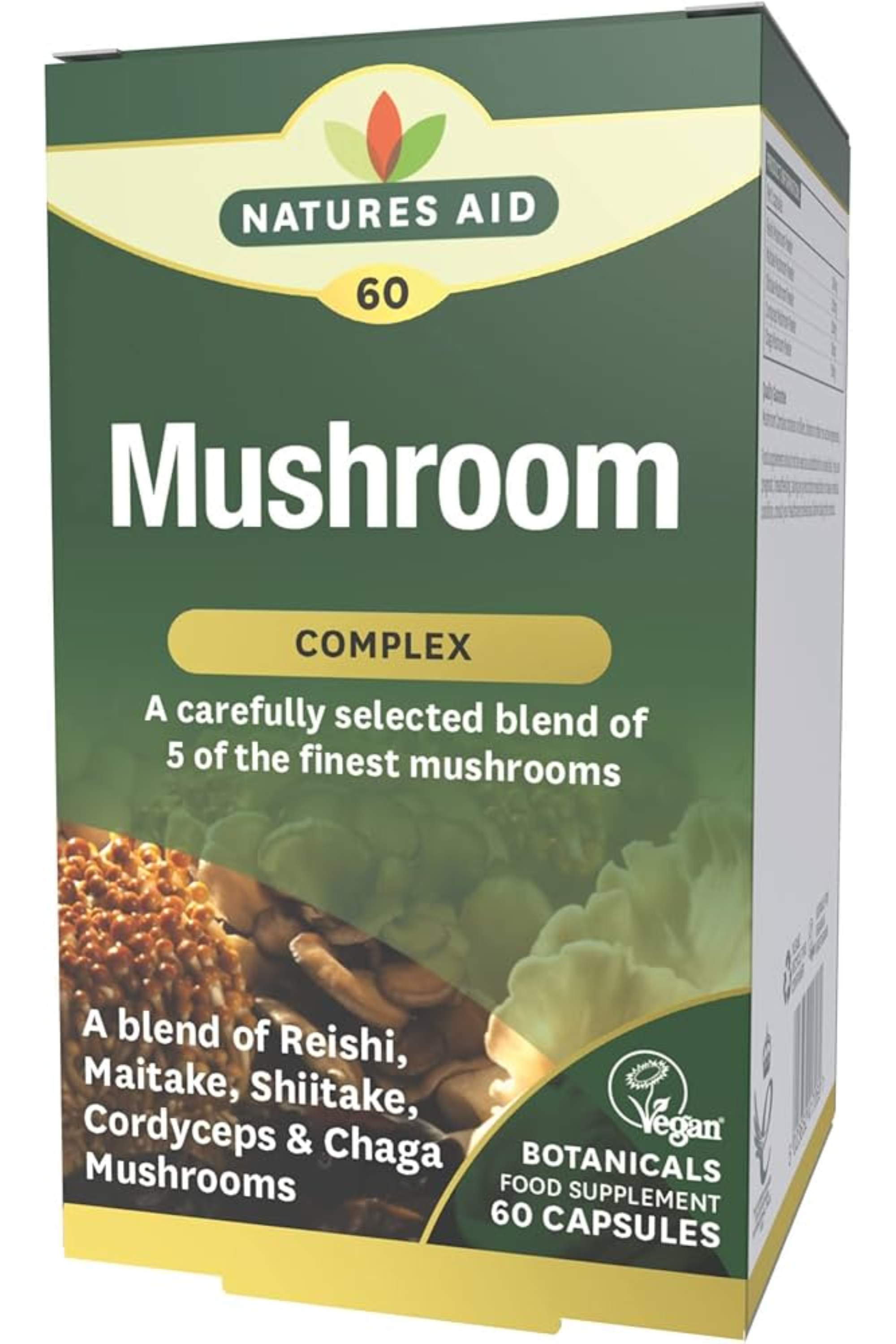 NATURE AID ORGANIC MUSHROOM COMPLEX 60S