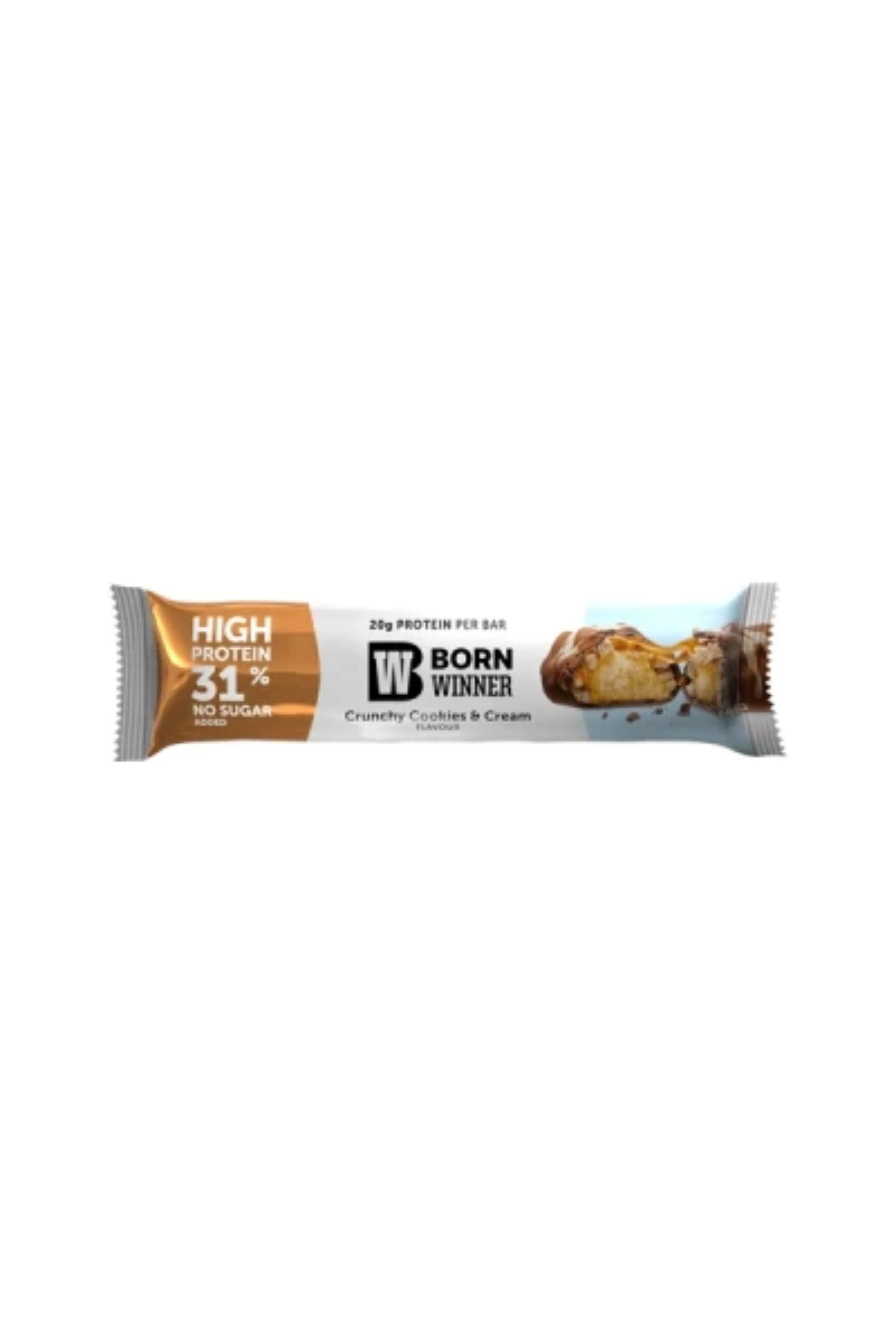 Born Winner w deluxe protein bar crunchy cookies & cream 64gm