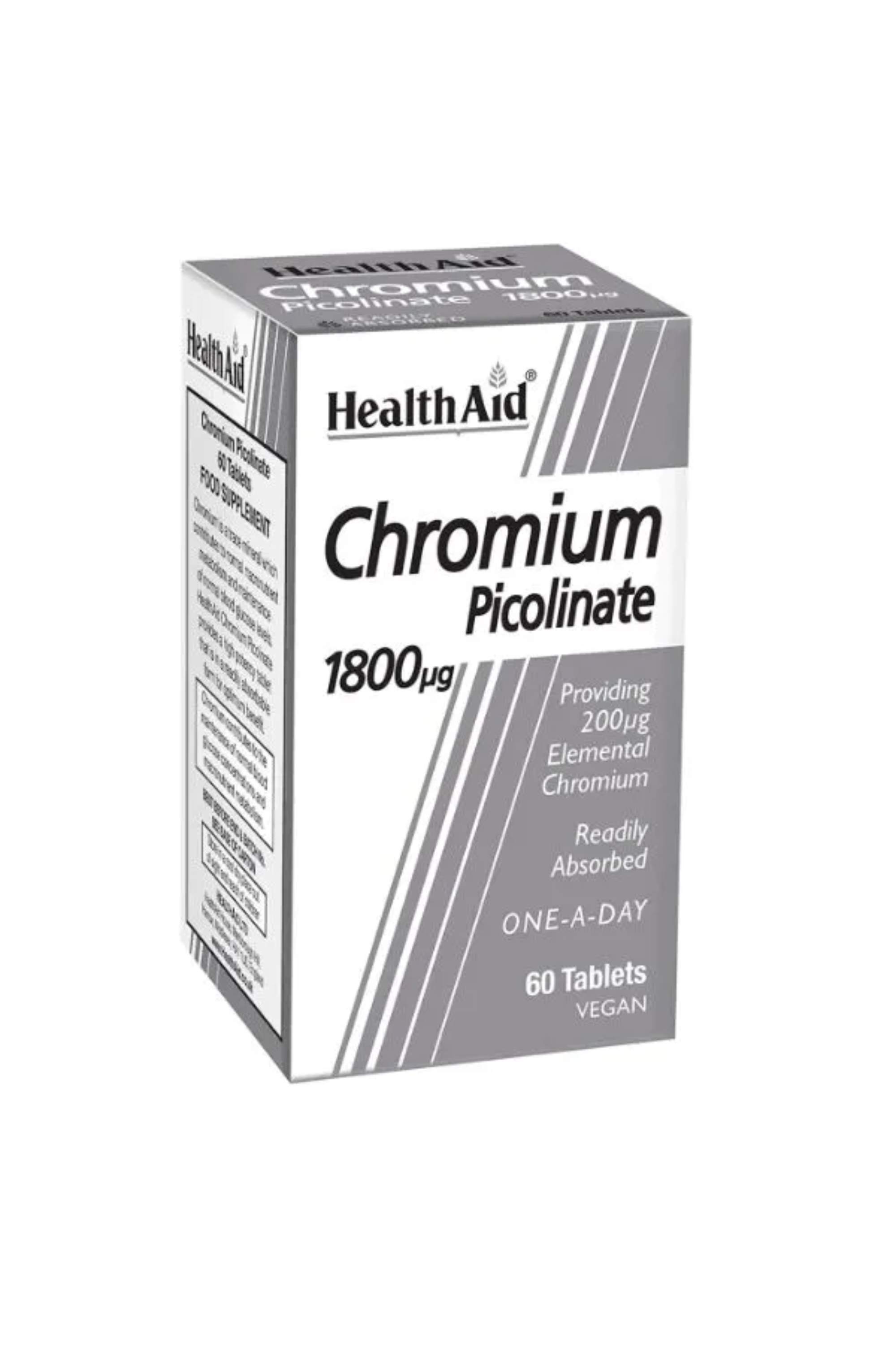 HEALTH AID CHROMIUM PICOLINATE 200MG TAB 60'S