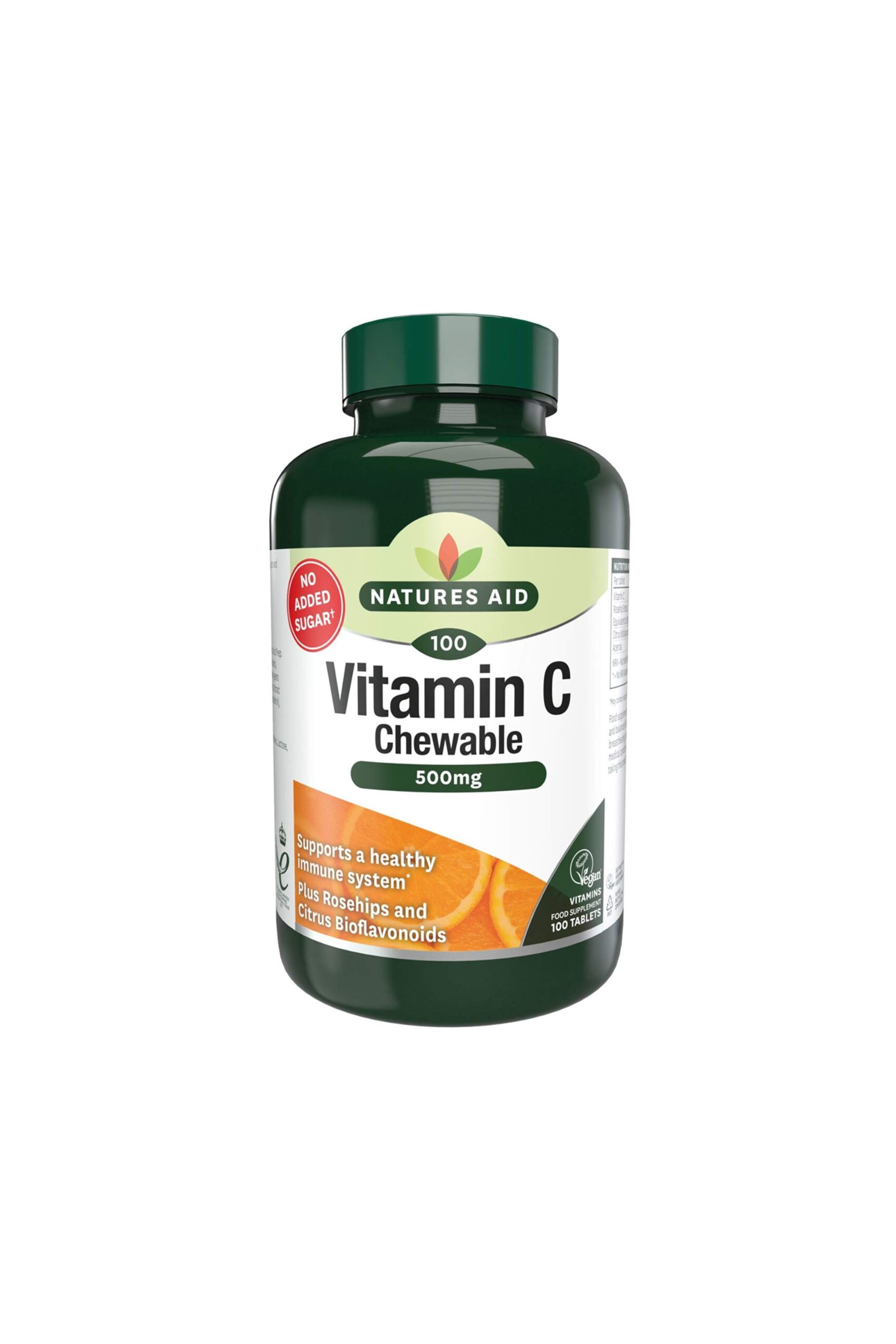 NATURE'S AID VITAMIN C 500MG CHEWABLE TAB 100'S