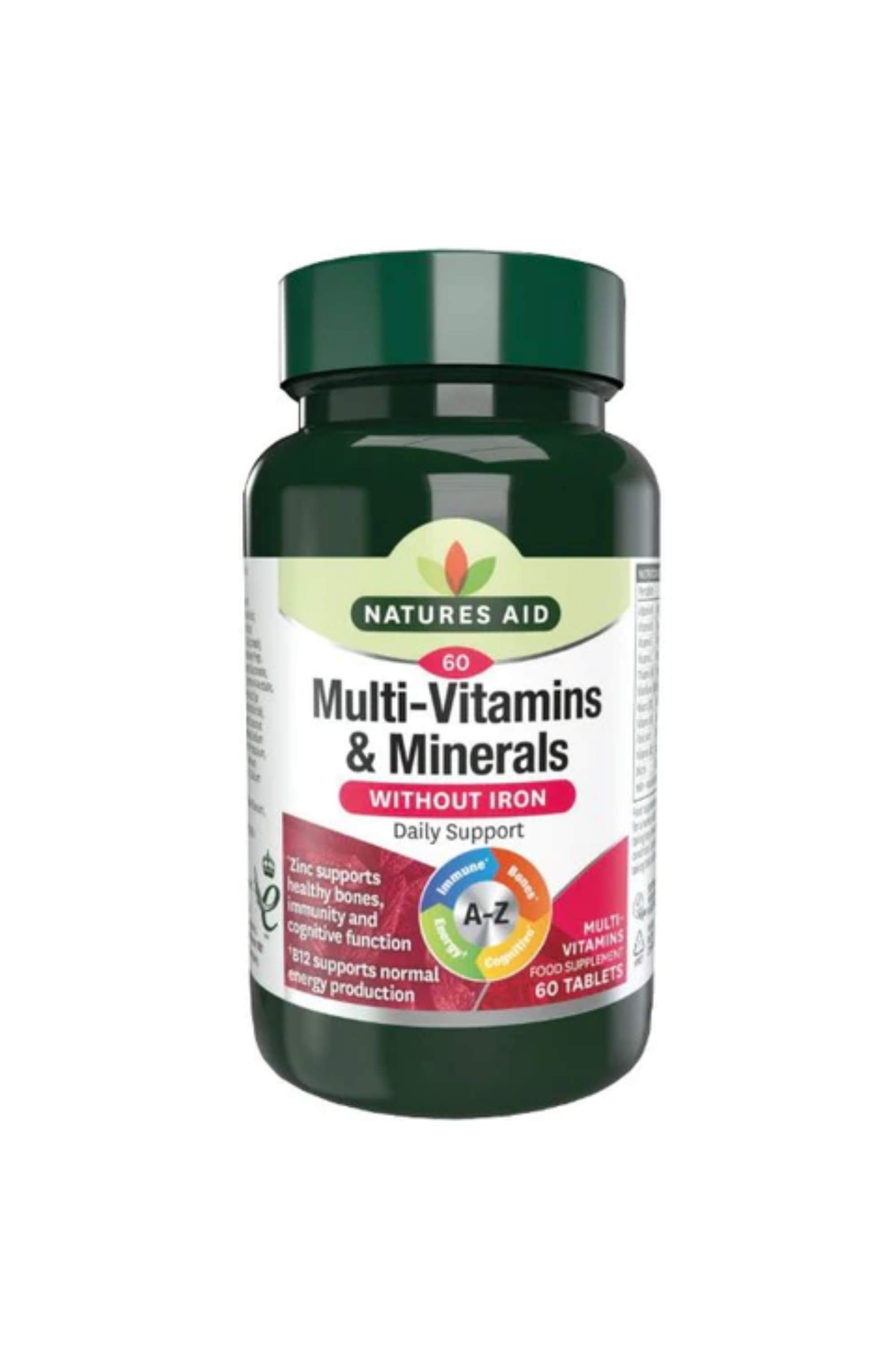 NATURE'S AID MULTI-VITAMIN & MINERALS W/O IRON TAB 60'S