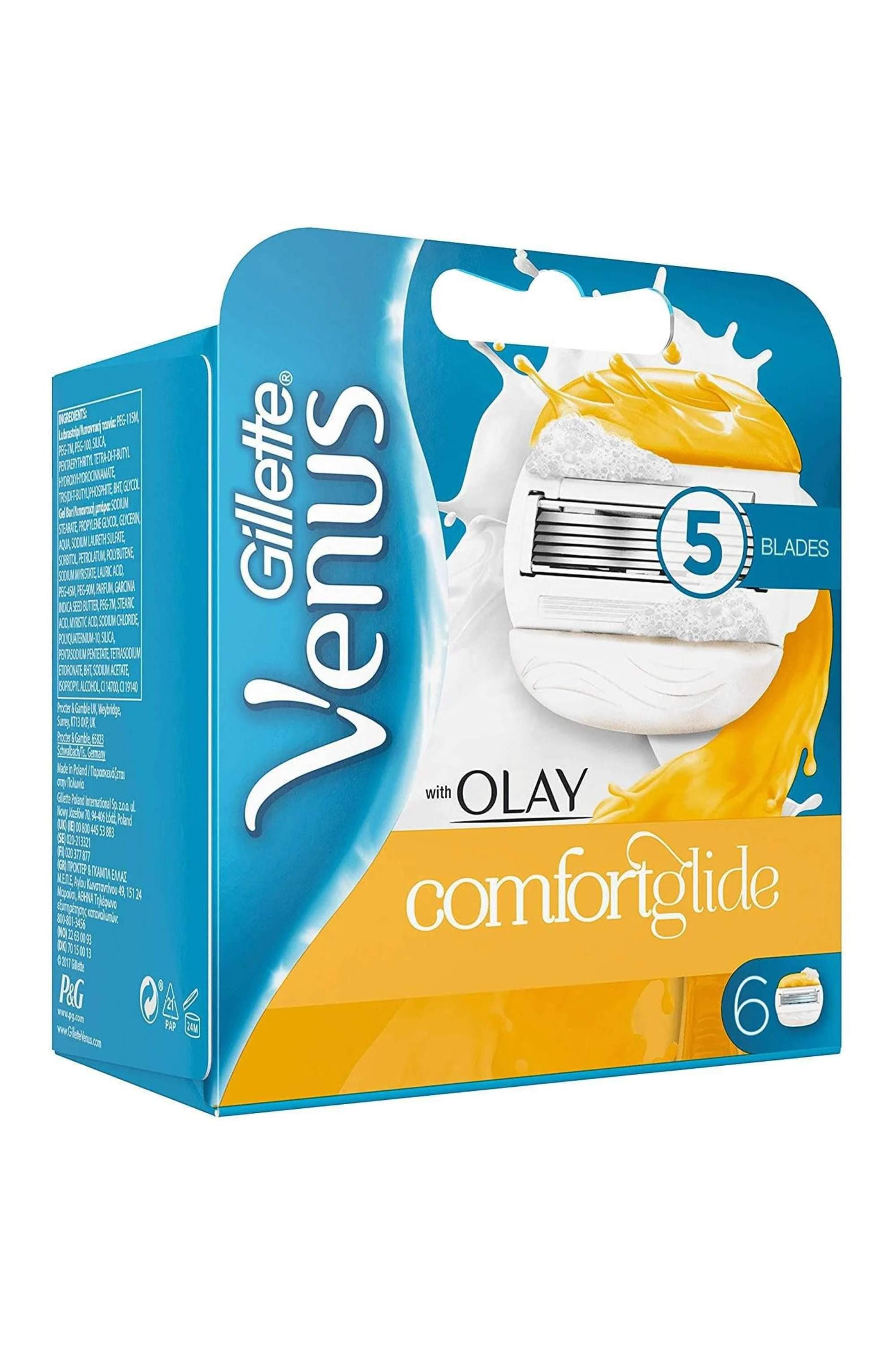 GILLETTE VENUS 657 WITH OLAY COMFORT GLIDE 6 RAZOR 5 BLADES