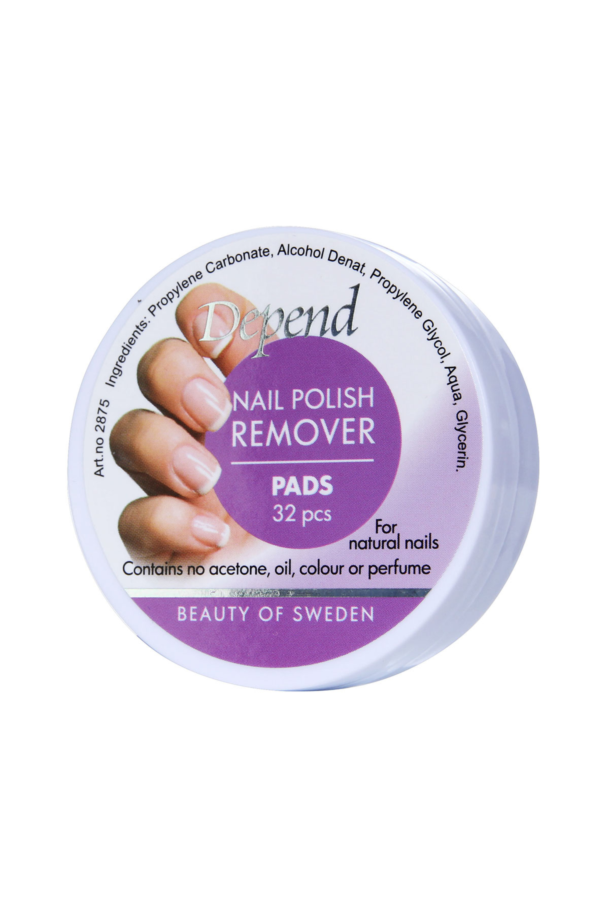 DEPEND NAIL POLISH REMOVER PAD 32'S (2875)