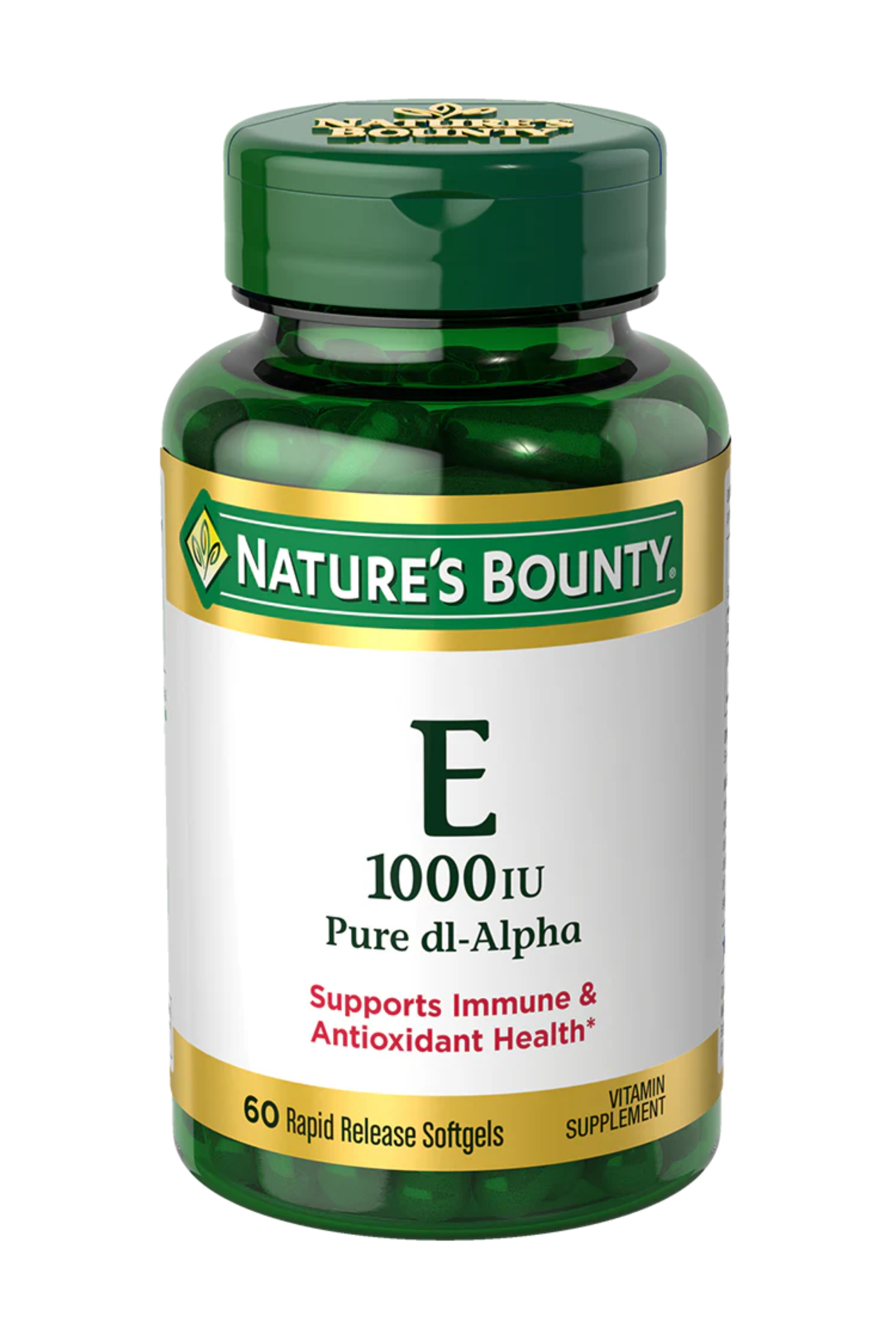 NATURE'S BOUNTY VIT. E 1000 IU PURE DL ALPHA SOFTGELS 60'S