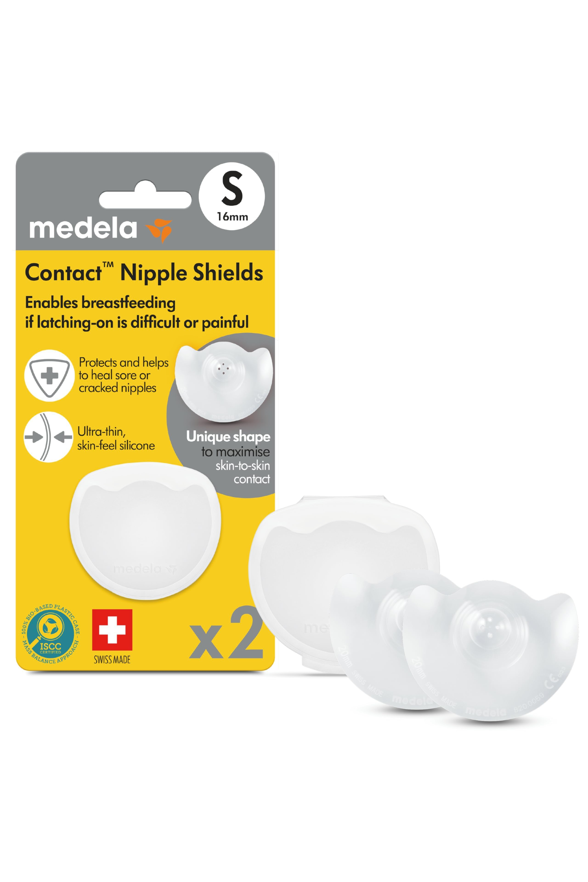 MEDELA CONTACT NIPPLE SHIELDS 16MM (SMALL)
