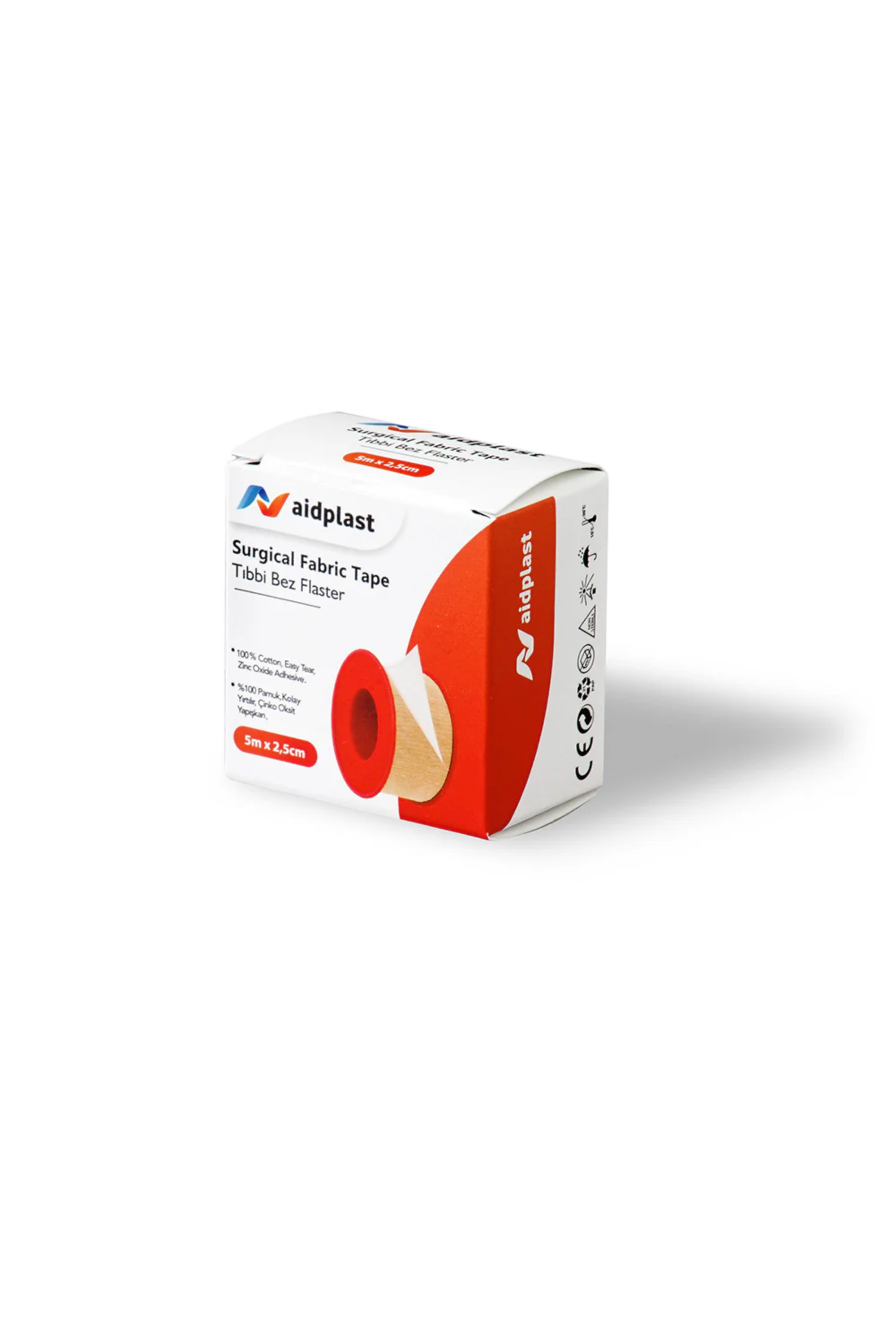 V102-AIDPLAST SURGICAL FABRIC TAPE 5M X 2.5CM