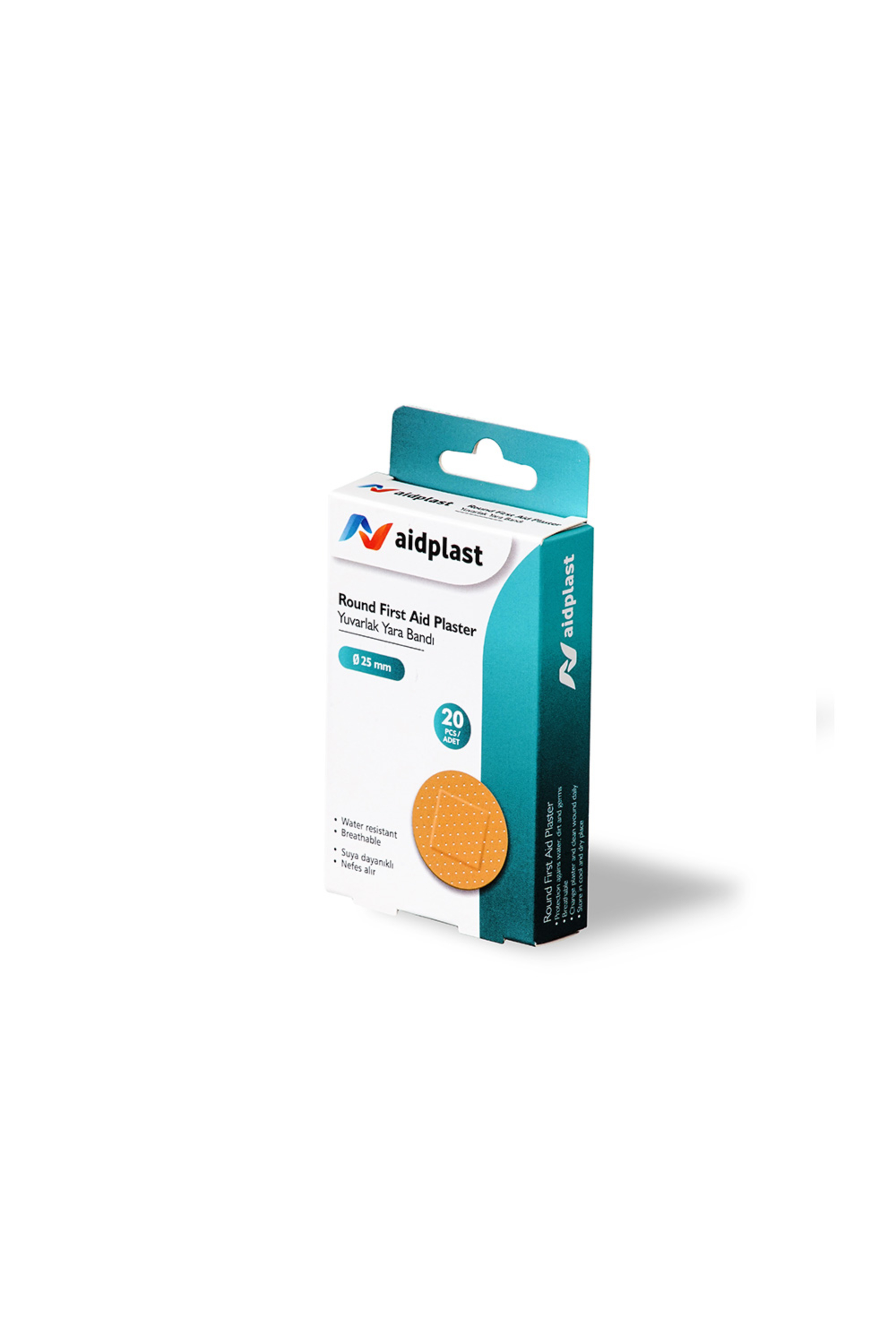 V860-AIDPLAST ROUND FIRST AID PLASTER 25MM PE