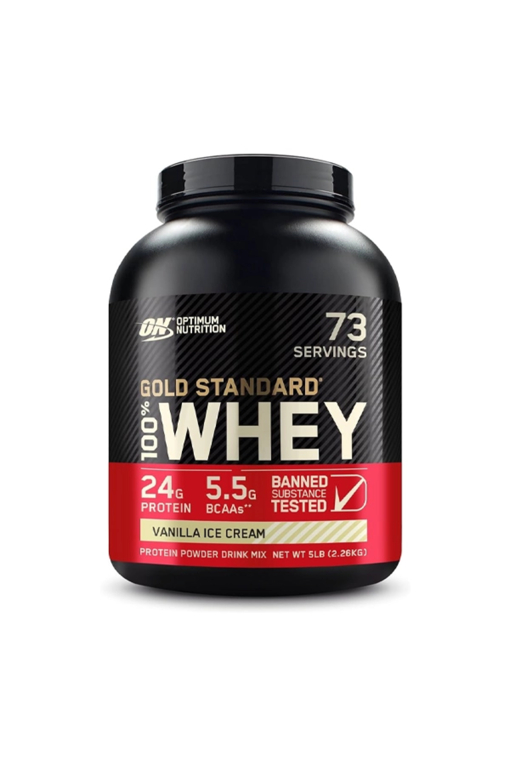 OPTIMUM NUTRITION Gold Standard 100% Whey Vanilla Ice Cream 5 LBS