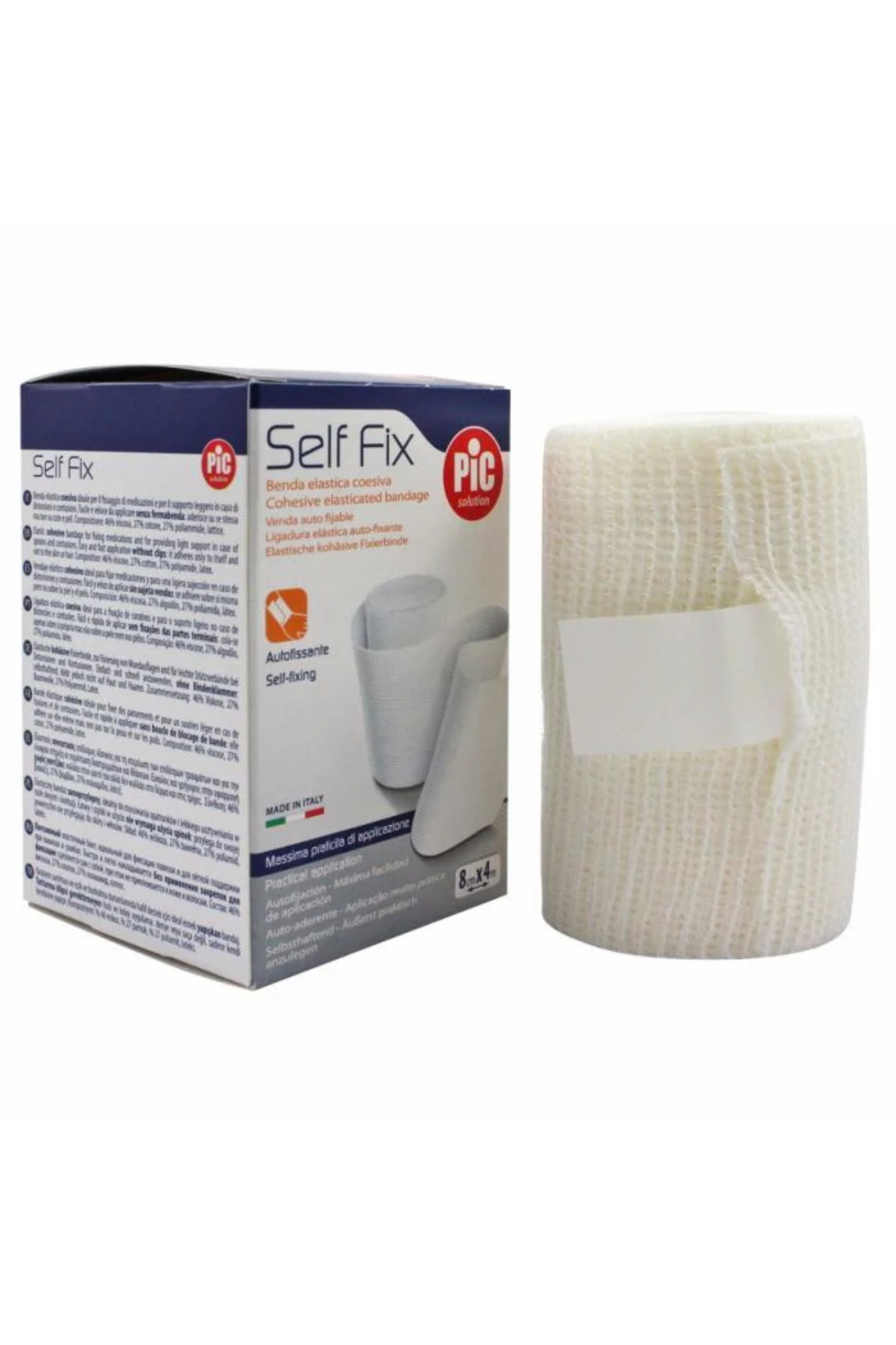 Pic Elastic Self Fix (Cm 8 X 4M) Bandage 1 PC