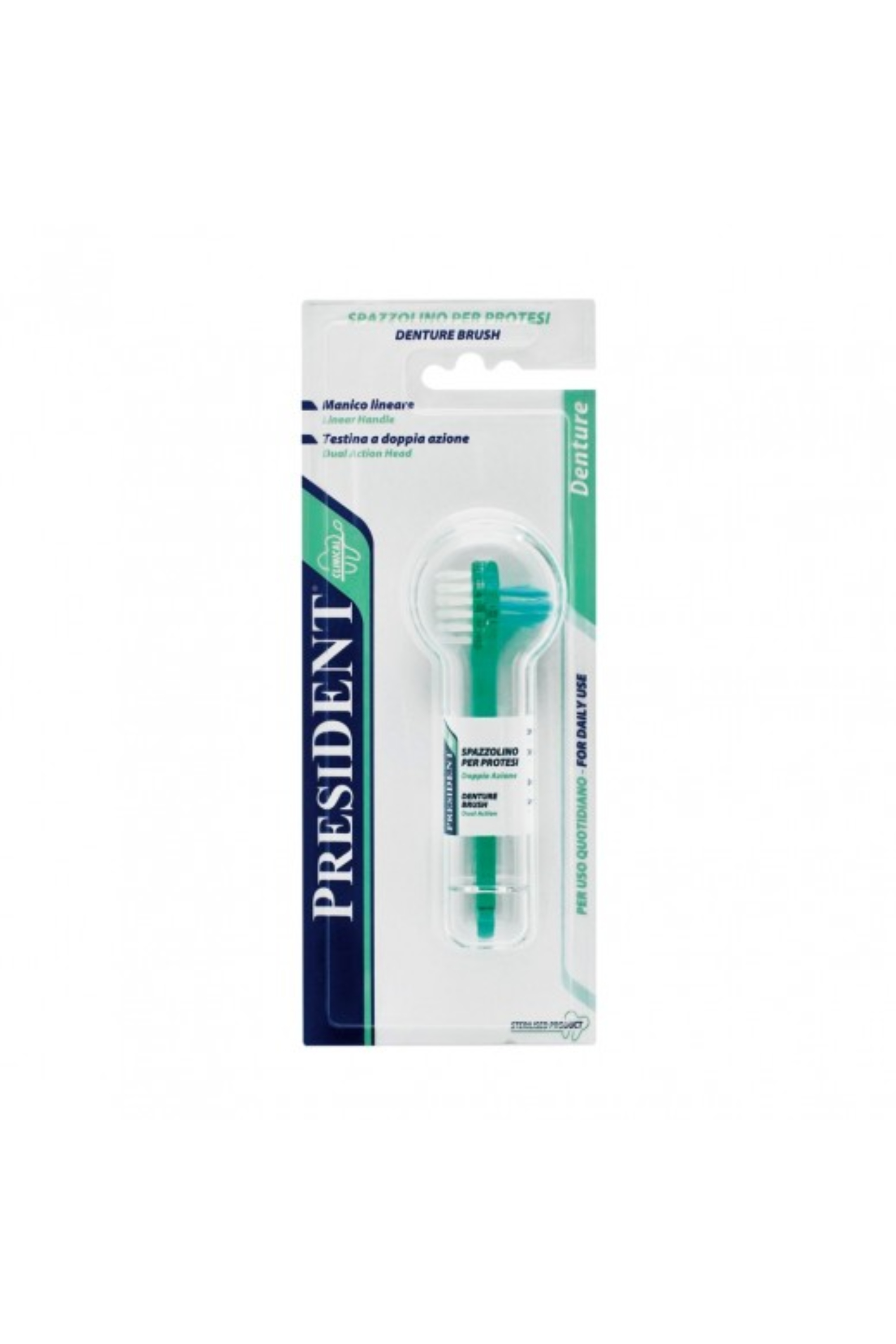 PRESIDENT DUAL DENTURE BRUSH
