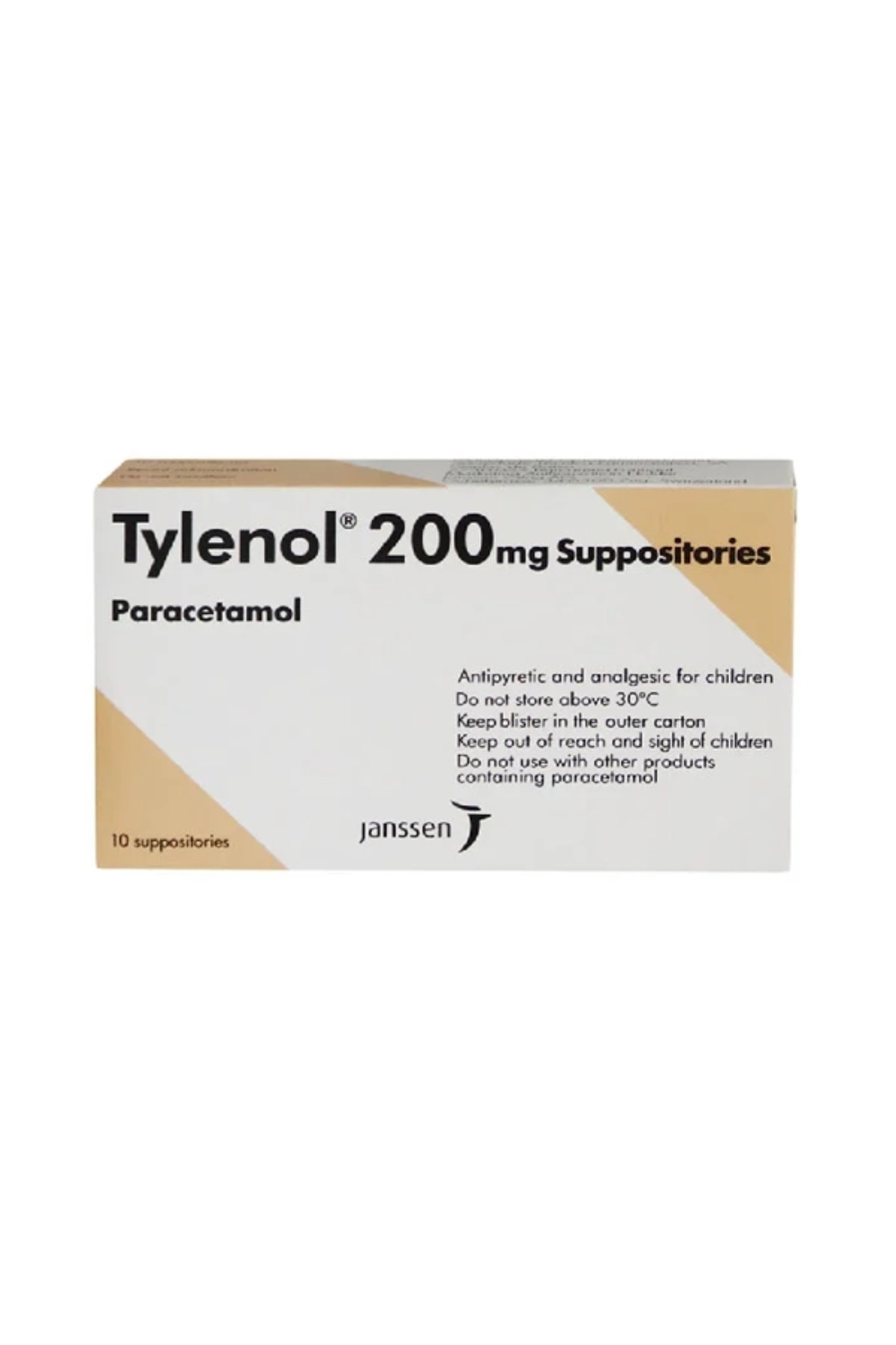 TYLENOL 200MG SUPP 10'S