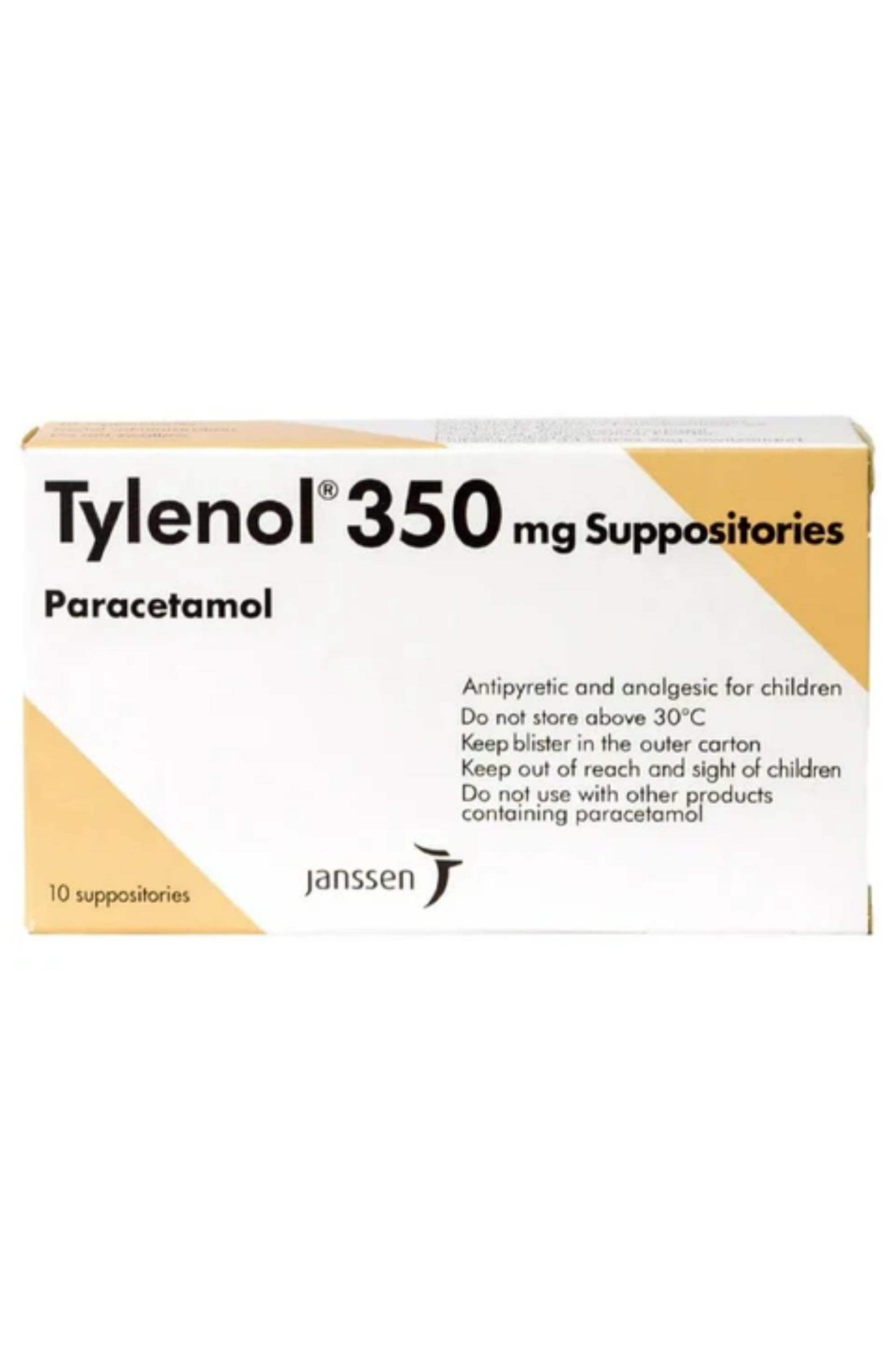 TYLENOL 350MG SUPP 10