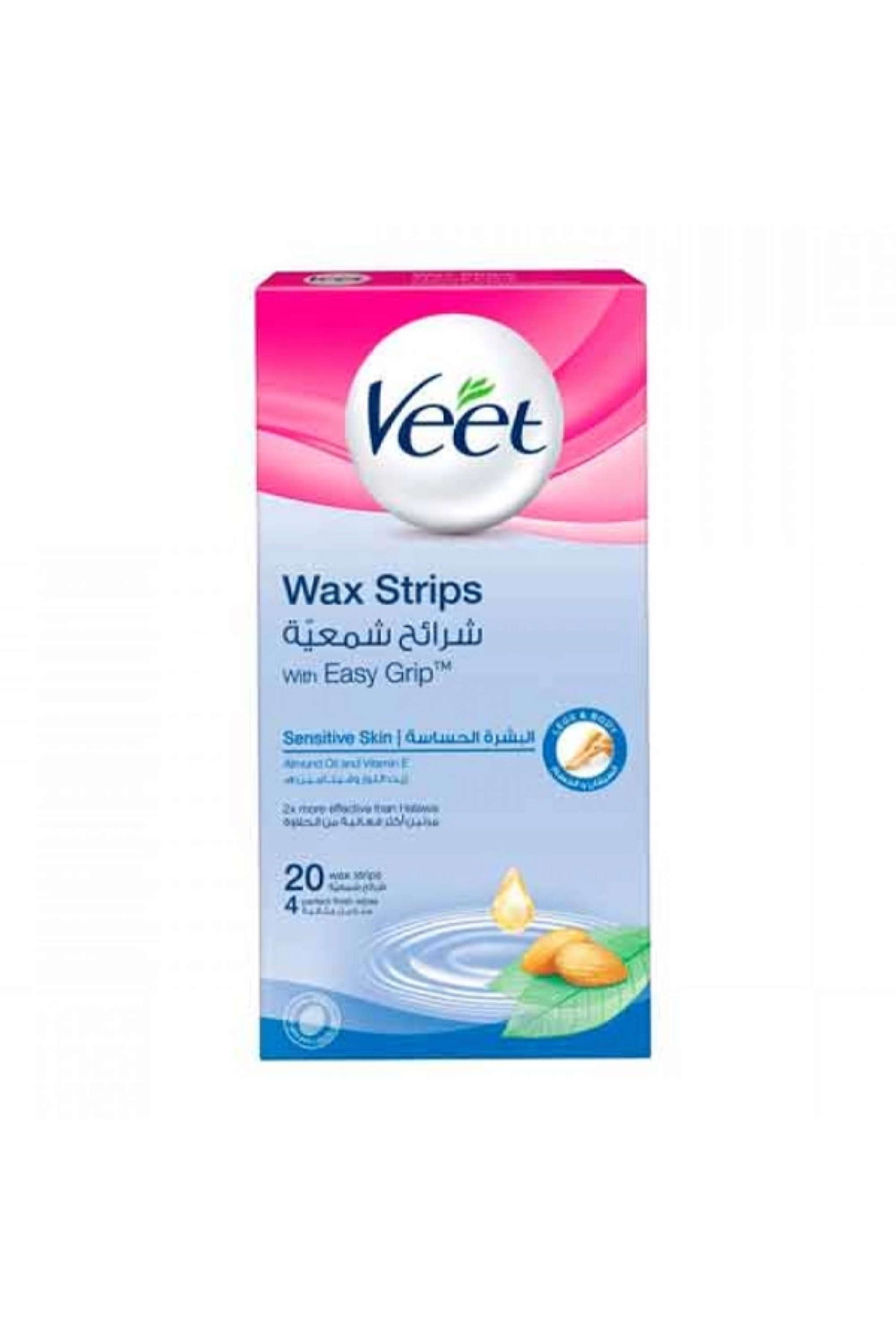 VEET COLD WAX STRIPS SENSITIVE SKIN 20'S