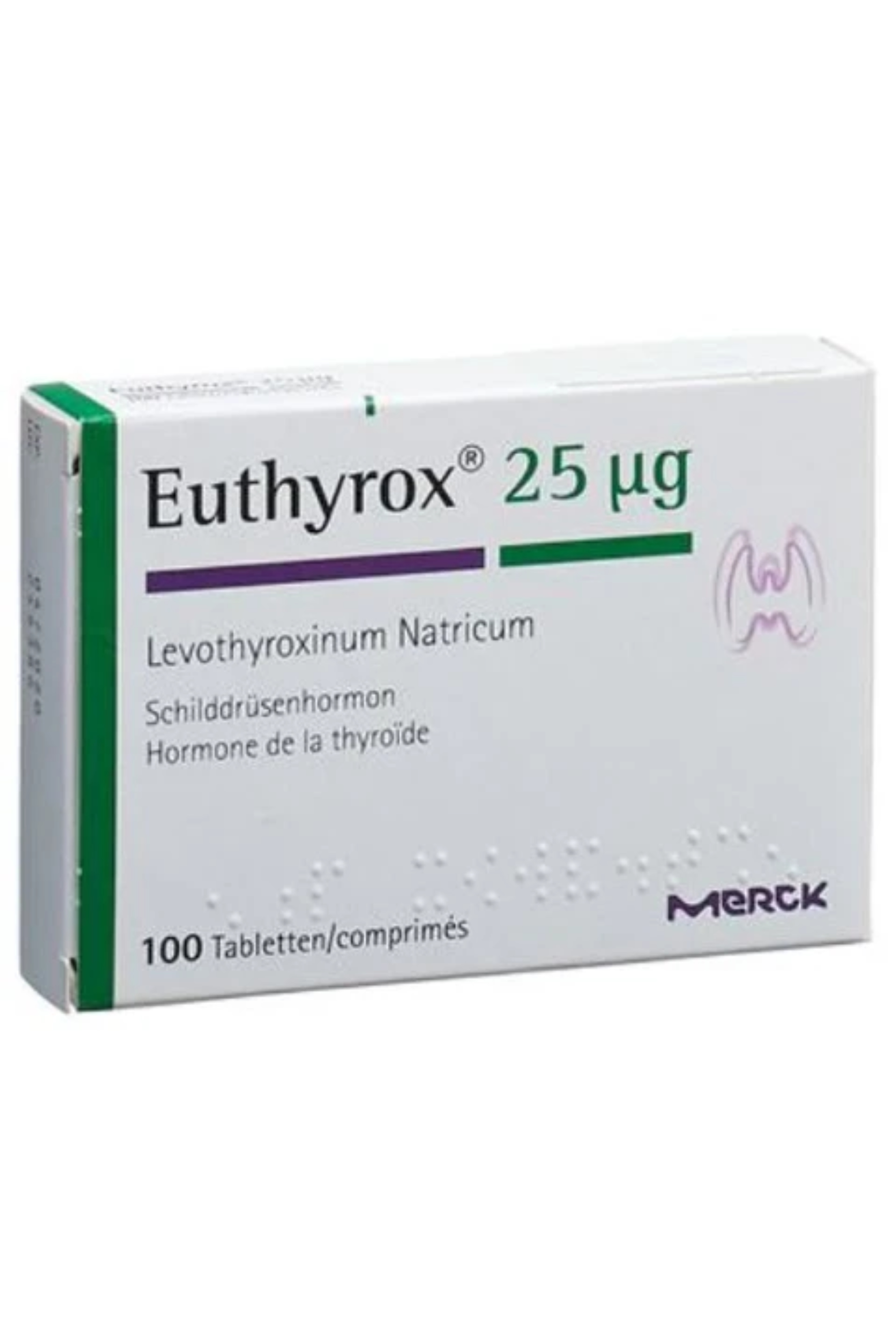 EUTHYROX 25MCG TAB 100S'