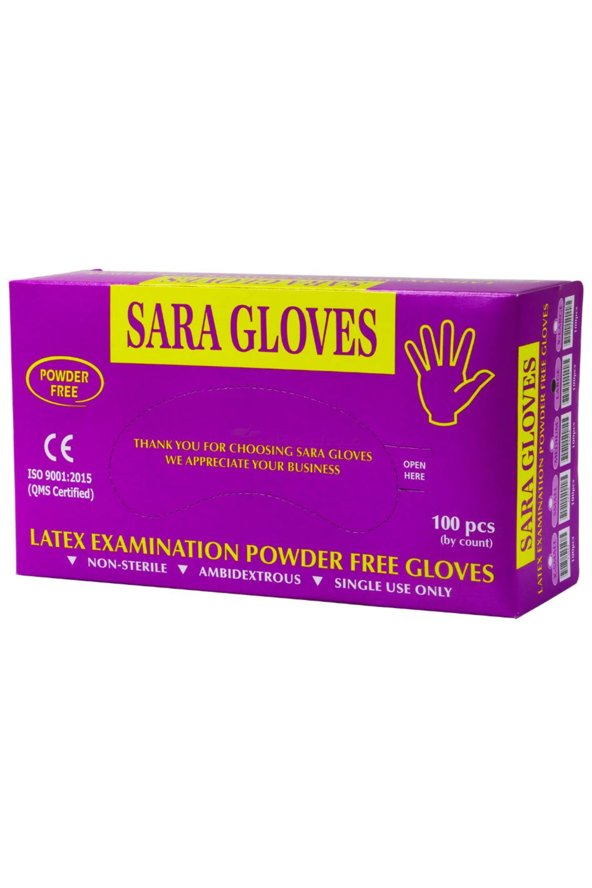 LATEX POWDER FREE GLOVES LARGE